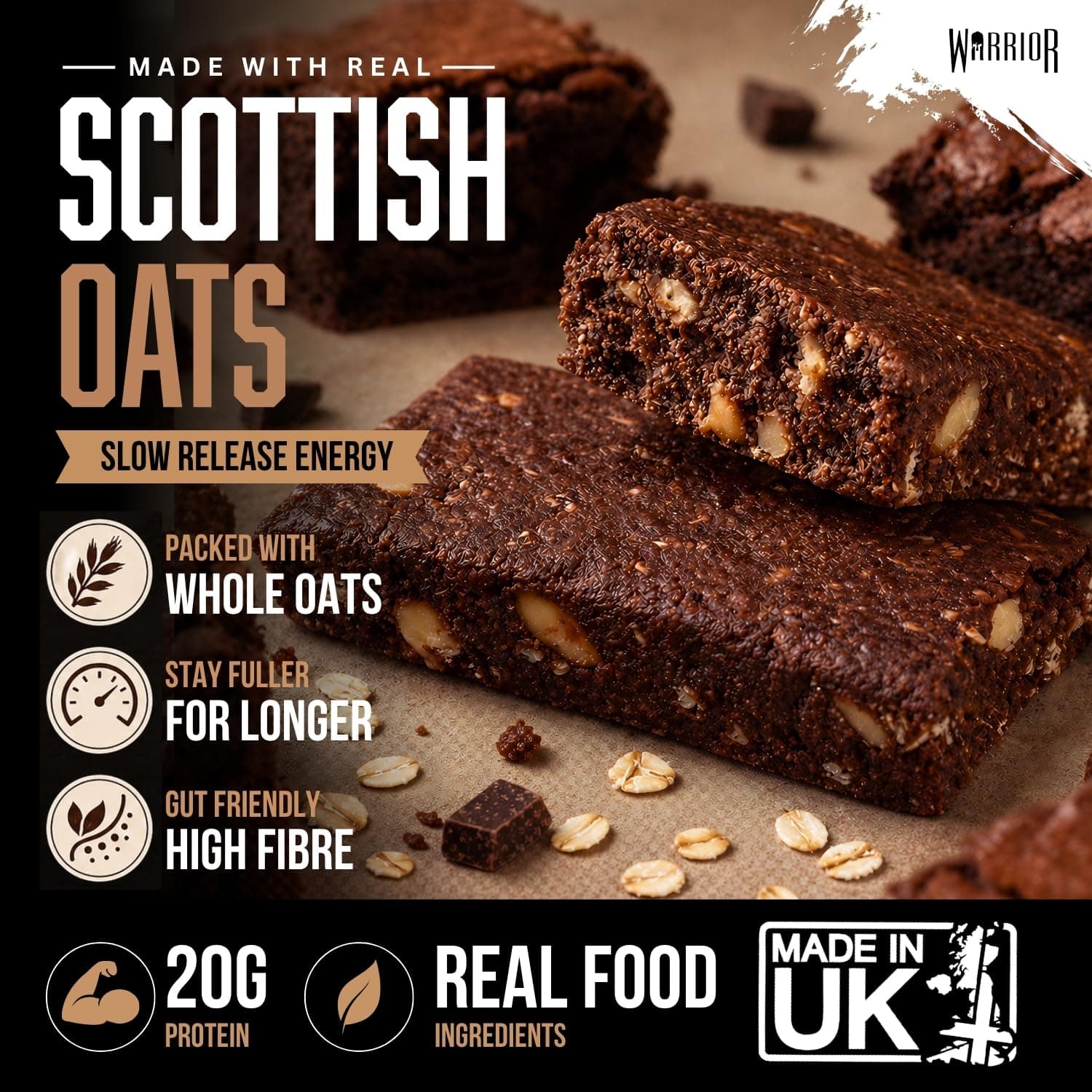 Warrior RAW Protein Bars 12 x 75g – Bild 4