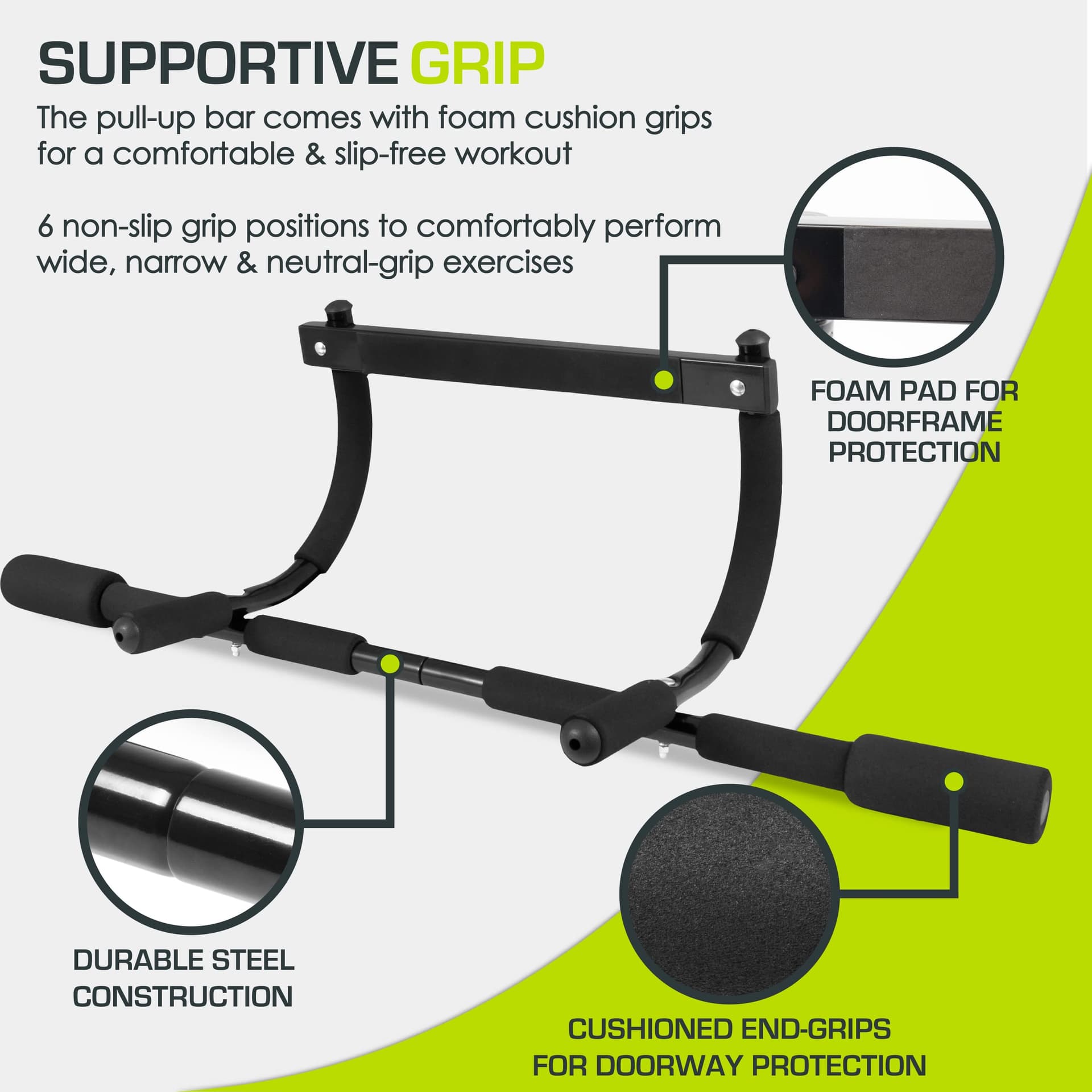 ProsourceFit Multi-Grip Lite Pull Up/Chin Up Bar – Bild 4