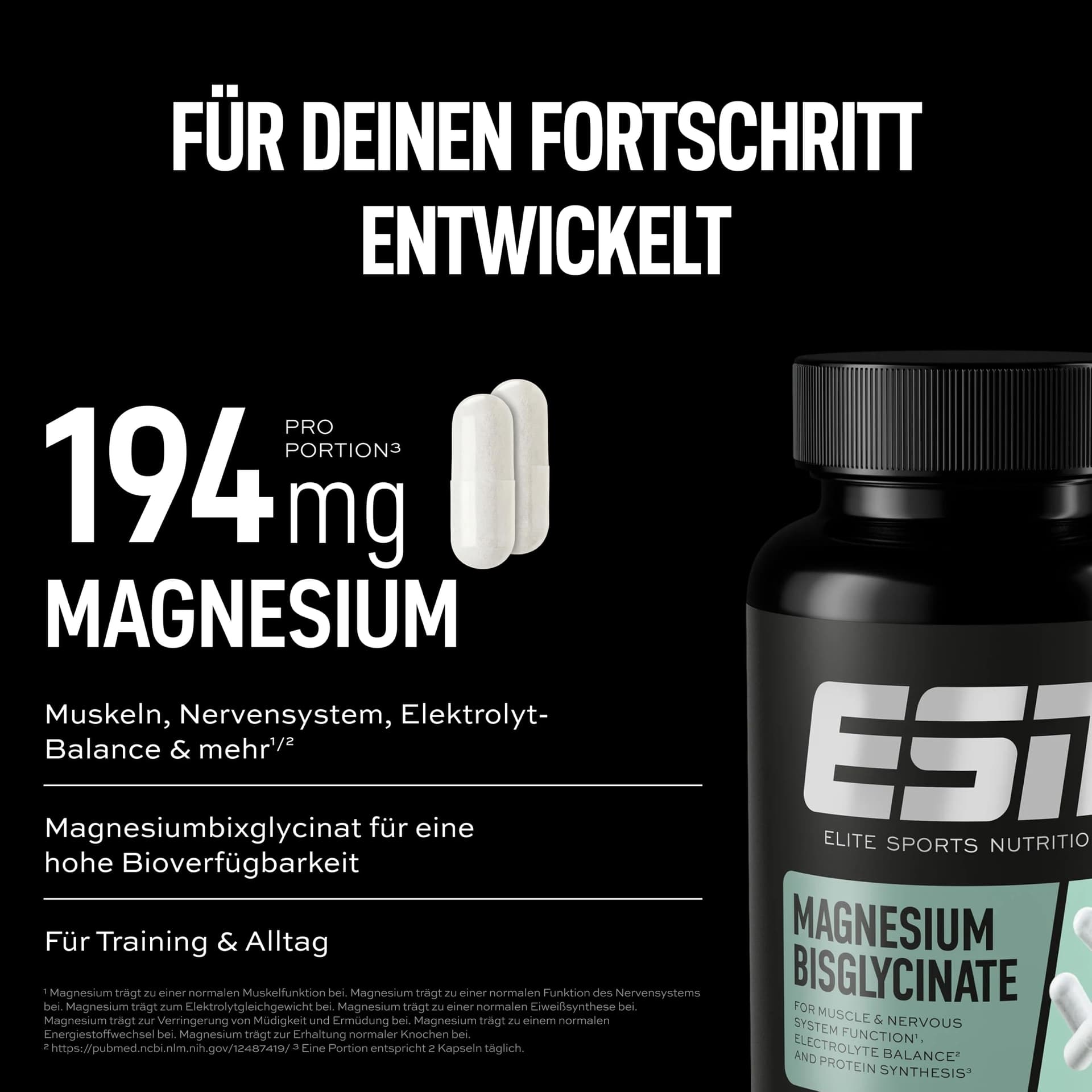 ESN Magnesium Caps, 120 Kapseln – Bild 3