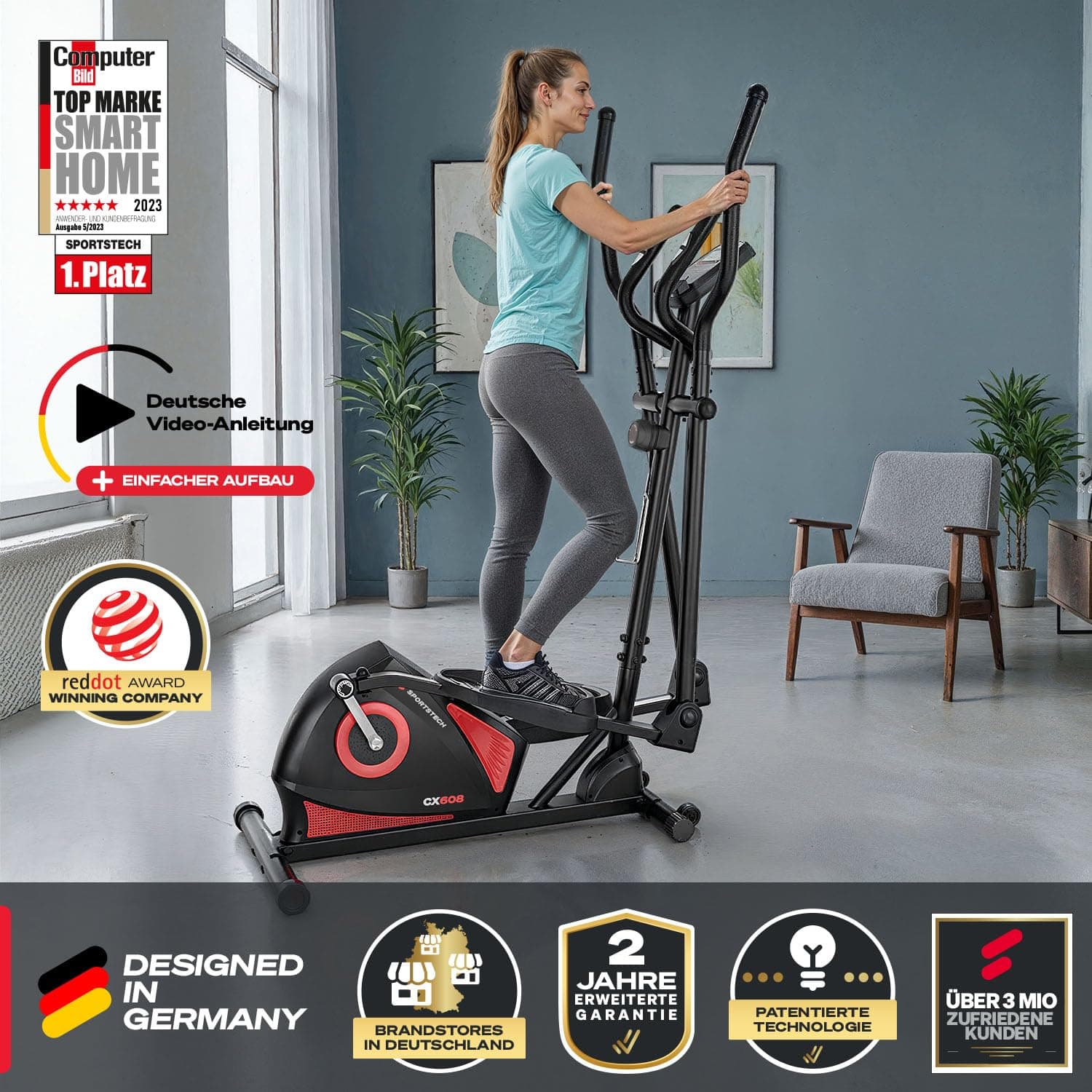 Sportstech CX608 Crosstrainer für Zuhause – Bild 3