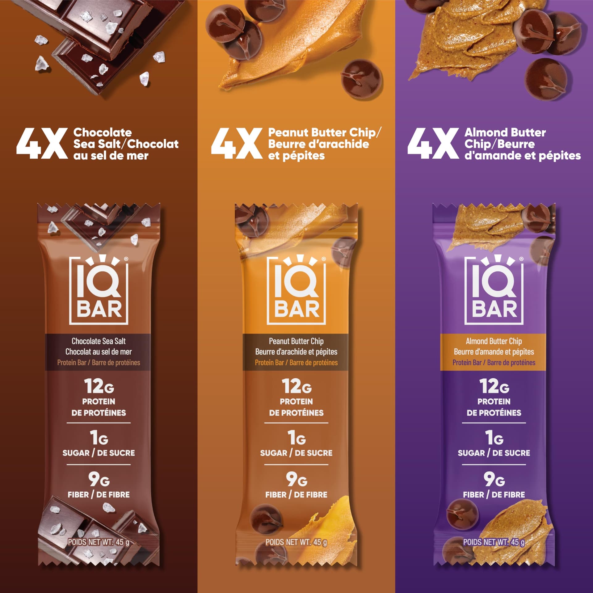 IQBAR Clean Plant Protein Bars - Chocolate Lovers Variety - 12 Count – Bild 4