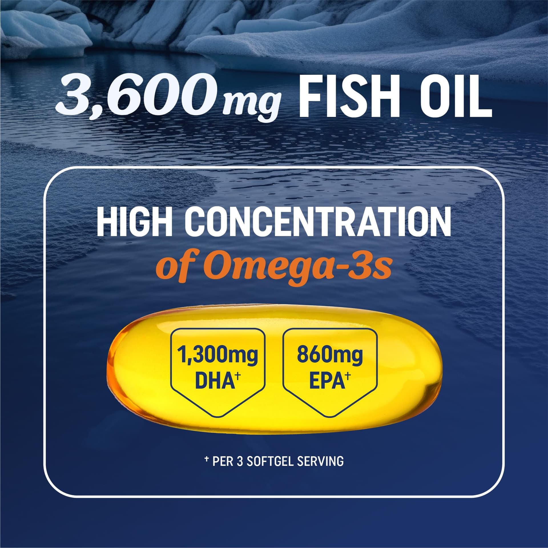 MAV NUTRITION Triple Strength Omega 3 Fish Oil 3600 mg – Bild 2