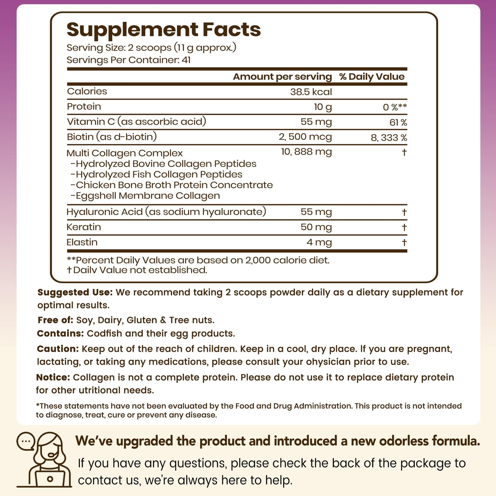 VEV Multi Collagen Peptides Powder, 16 oz – Bild 2