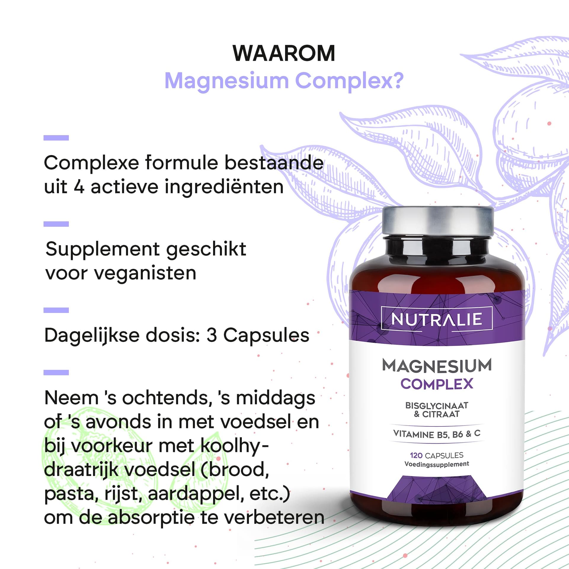 NUTRALIE Magnesio Bisglicinato + Citrato 2145mg – Bild 3