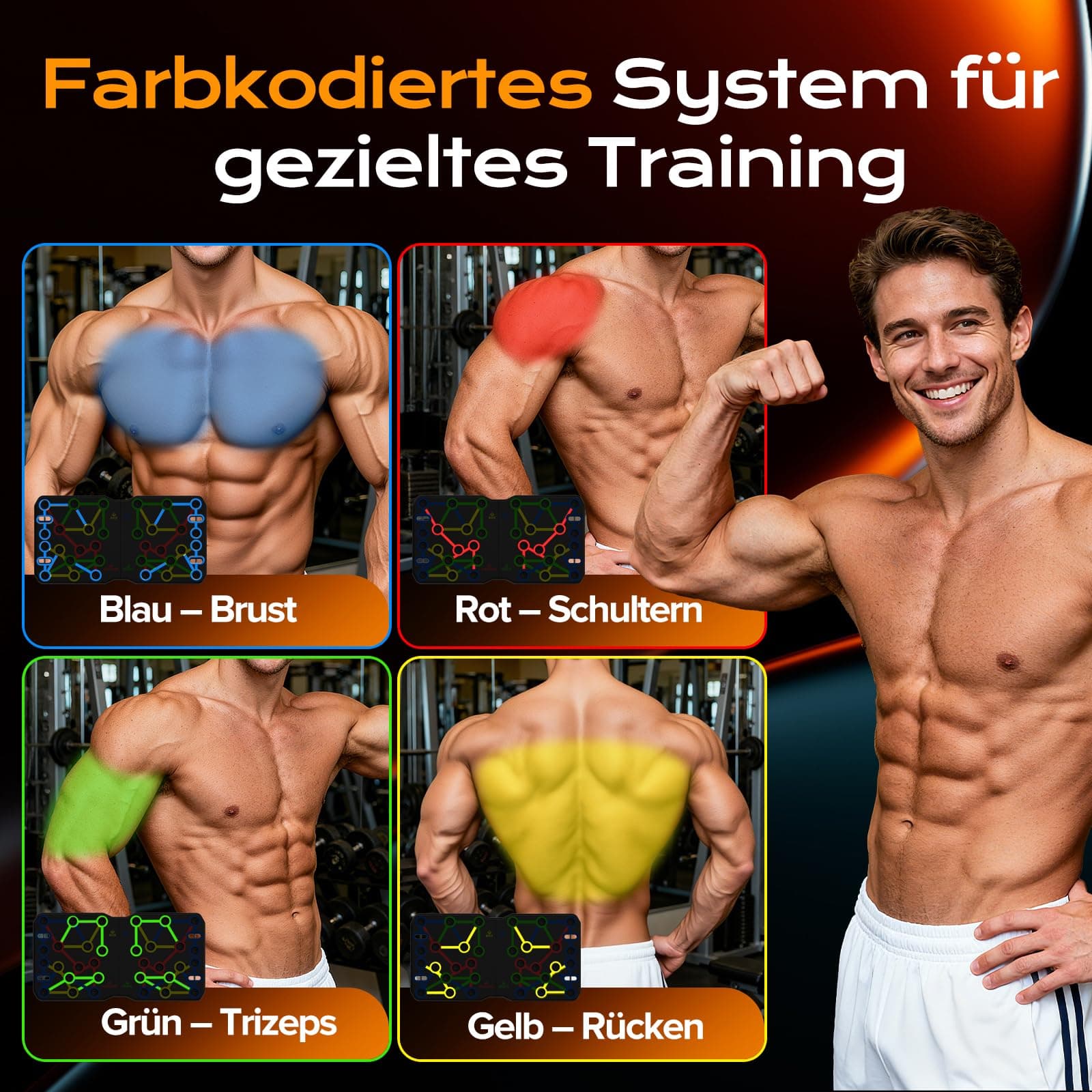 AERLANG Liegestützgriffe Fitnessgeräte für zuhause – Bild 3