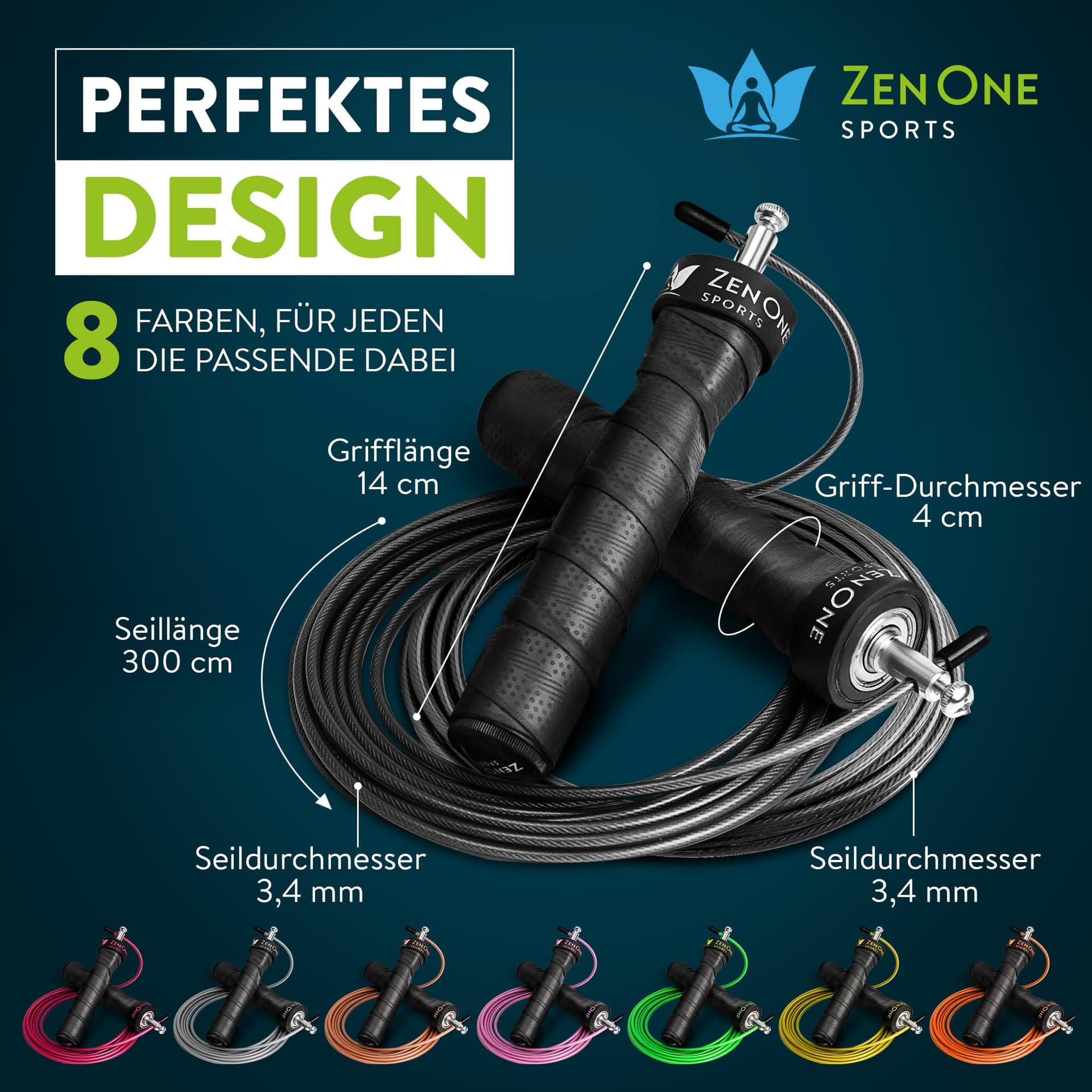 ZenOne Sports ® Springseil I Jump Rope für Erwachsene I – Bild 6