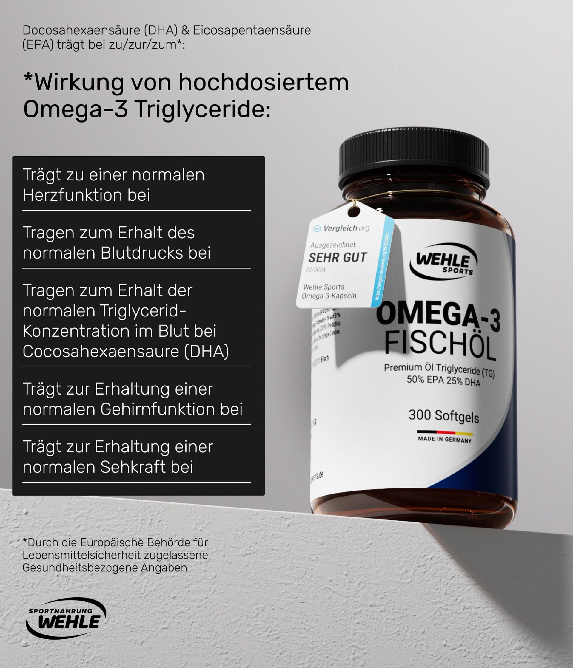 Wehle Sports Omega 3 Kapseln – Bild 5