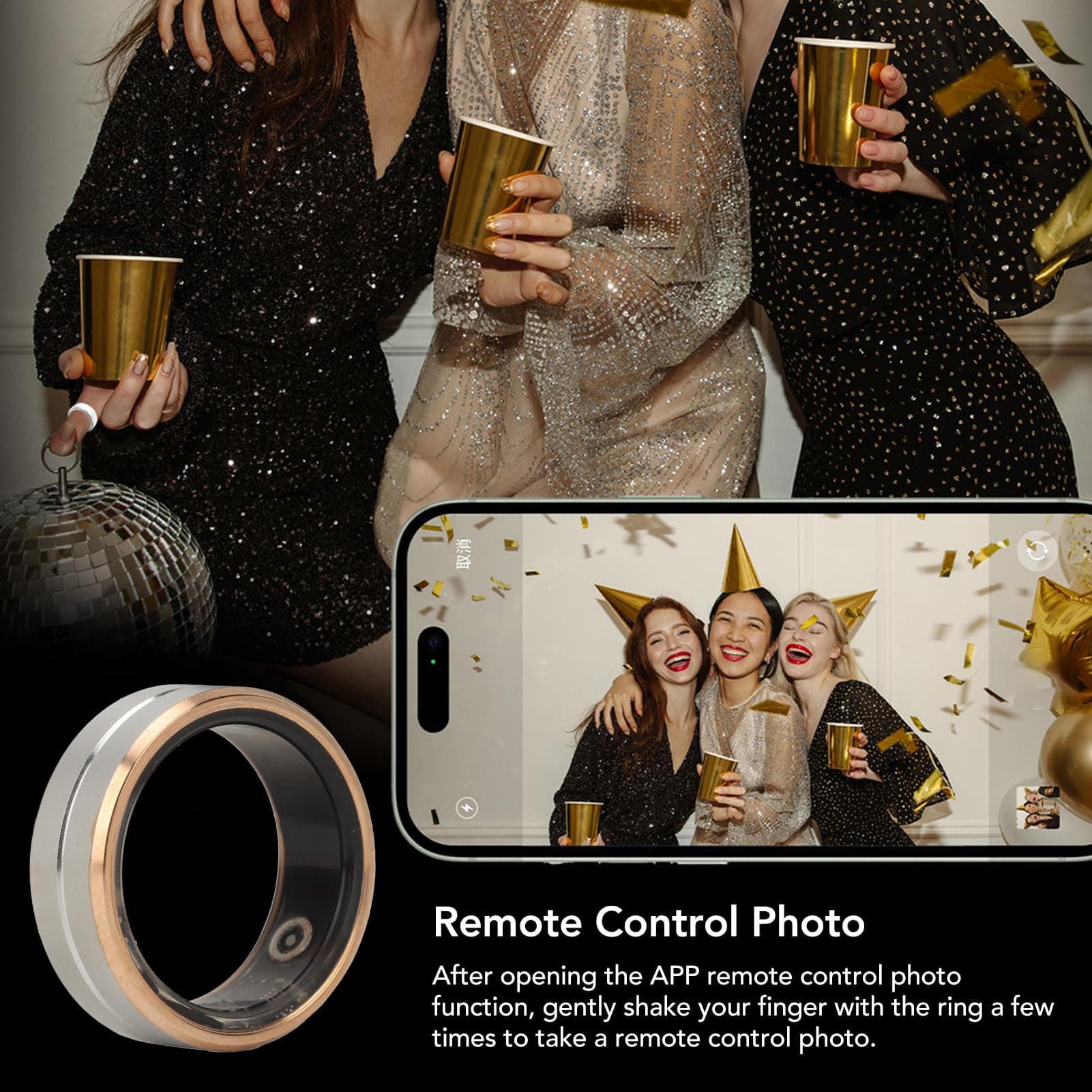 ASHATA Smart Health Ring mit APP – Bild 3