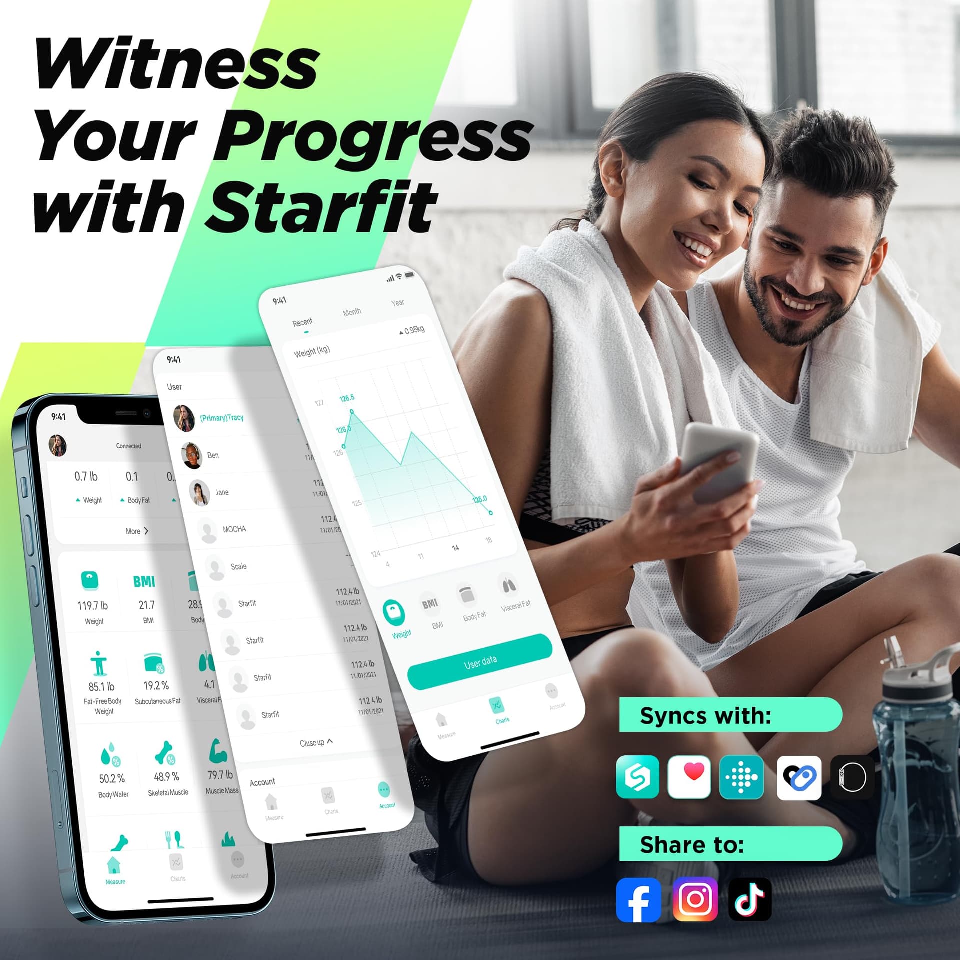 runstar Körperfettwaage mit hohe Genauigkeit – Bild 5