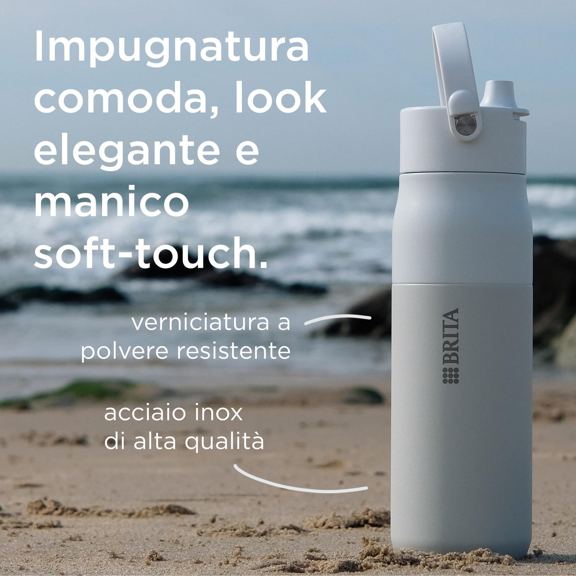 BRITA LARQ Essential Trinkflasche mit Strohhalm (1L – Bild 3