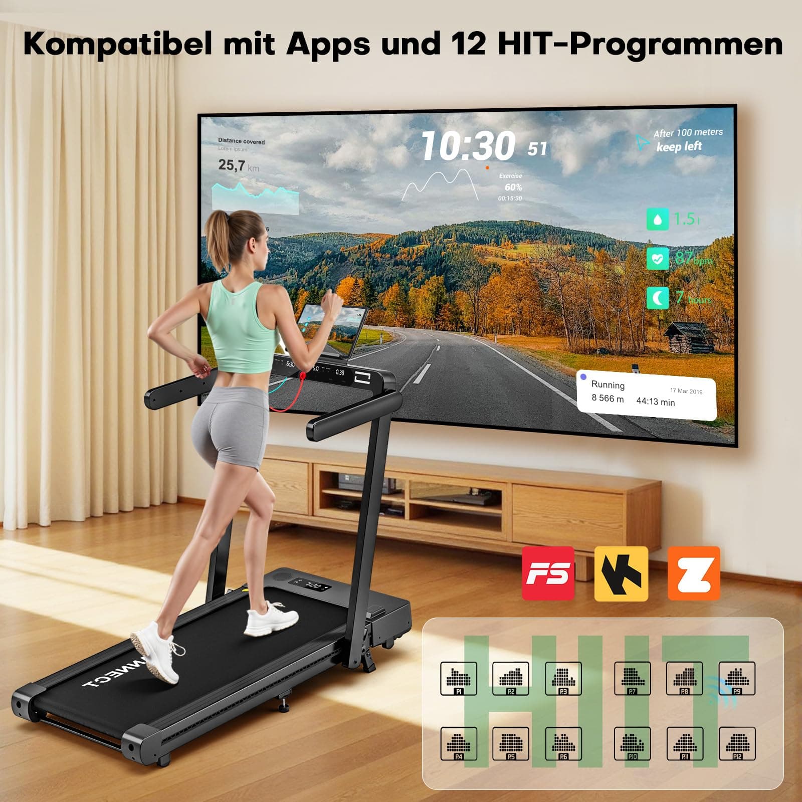 vannect 5 IN 1 Laufband für Zuhause und App – Bild 3