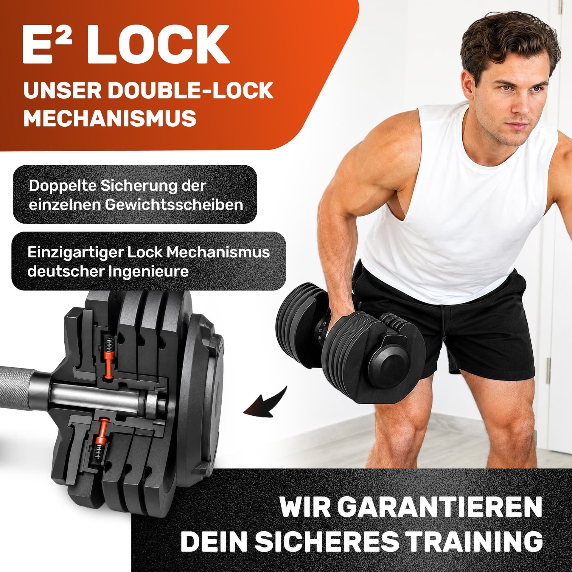 Verstellbare Kurzhantel Set 2x24kg – Bild 5