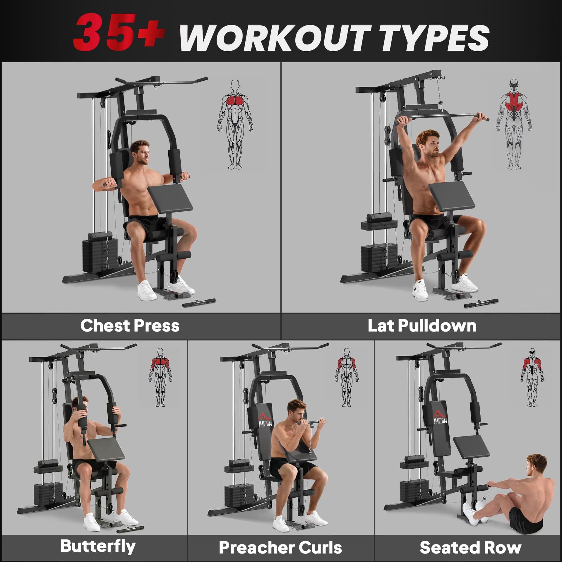 HOMCOM Stazione Fitness per Allenamento a Casa e – Bild 3