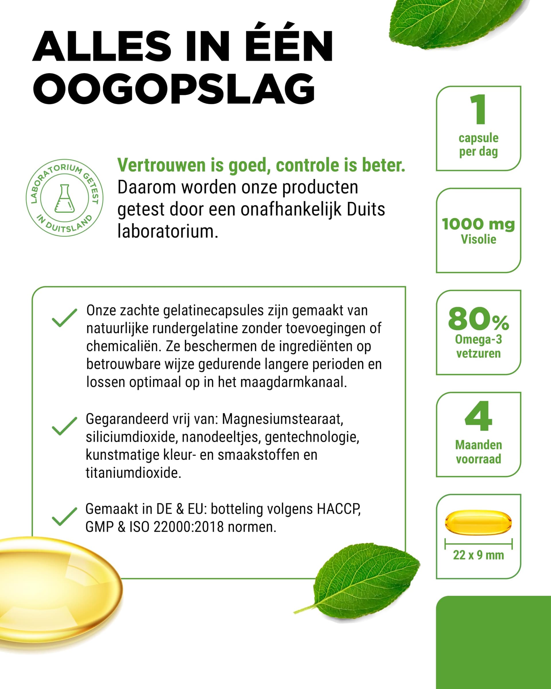 Vit4ever Premium Omega 3 met 80% Omega 3 Aandeel - 120 Capsules – Bild 4