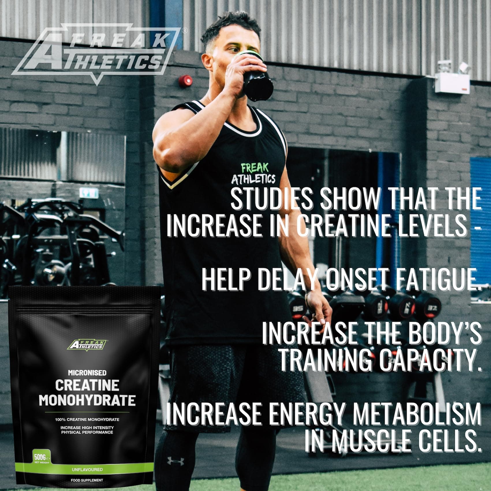 Freak Athletics Creatine Monohydrate Powder 500g – Bild 7