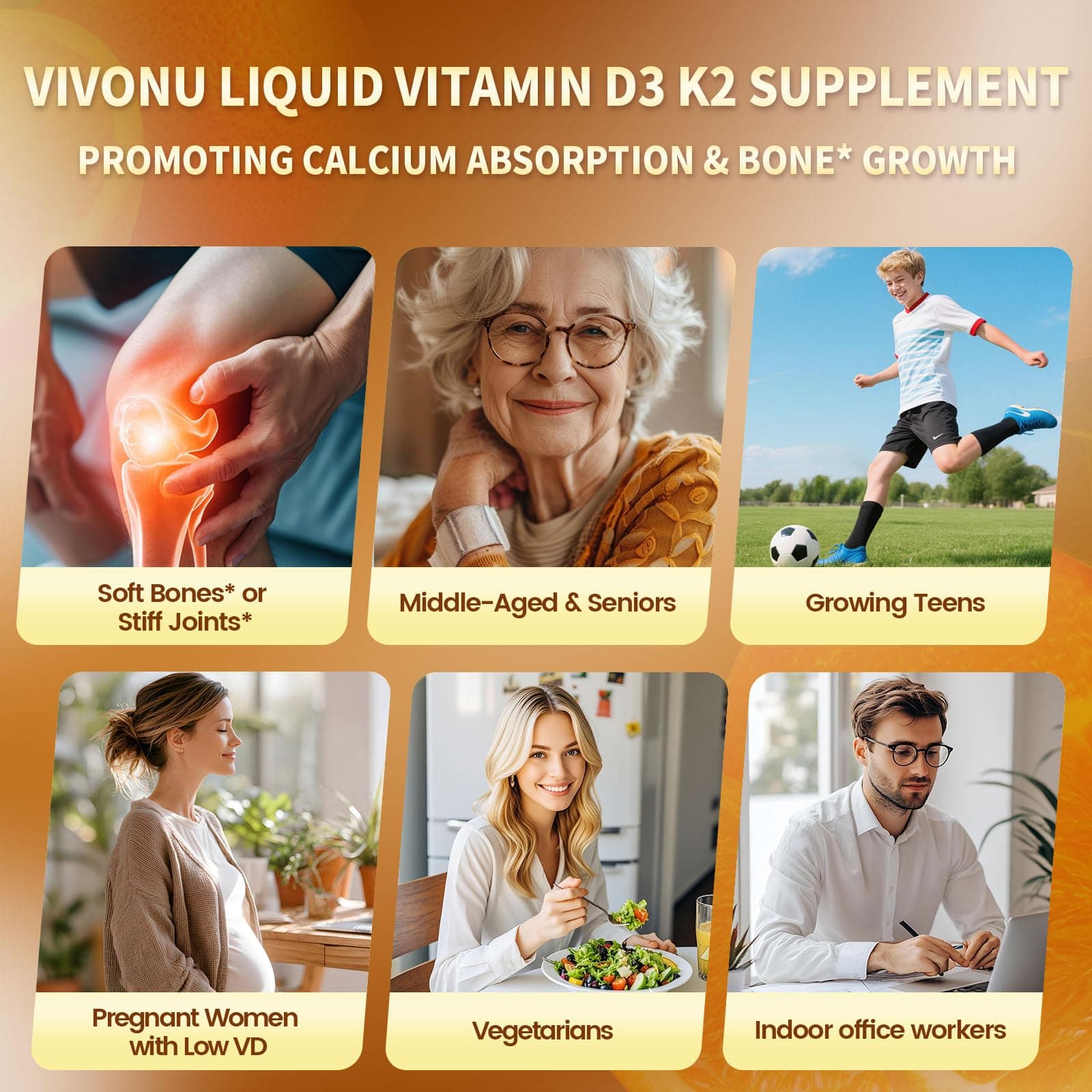 VivoNu Vitamine D3 K2 20000 UI avec MK7-300 en Huile de coco vierge – Bild 5
