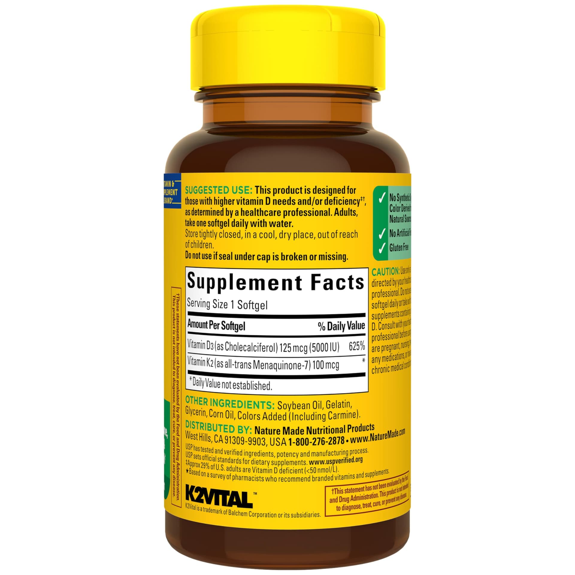 Nature Made Vitamin D3 K2 Supplement – Bild 8