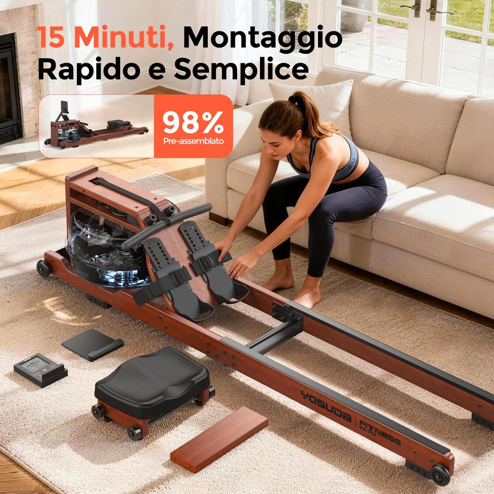 YOSUDA Vogatore pieghevole per casa, grande serbatoio 22L – Bild 7