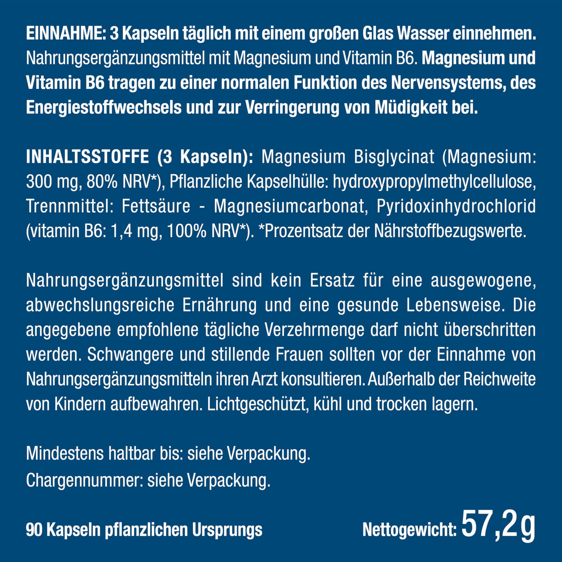 Nutri Magnesium Bisglycinat Premium + Vitamin B6 – Bild 8
