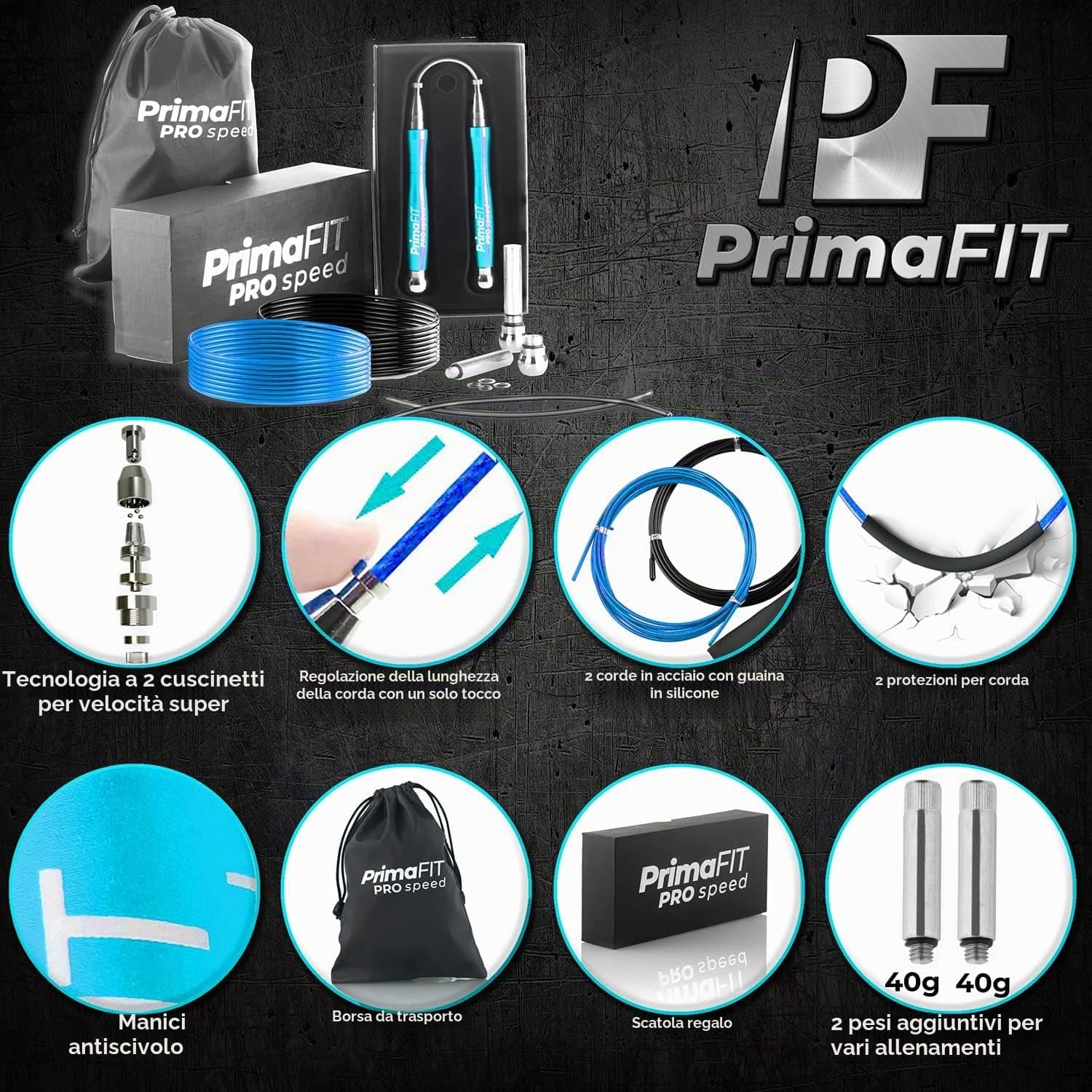 PrimaFit Pro Speed Cuerda Saltar – Bild 2