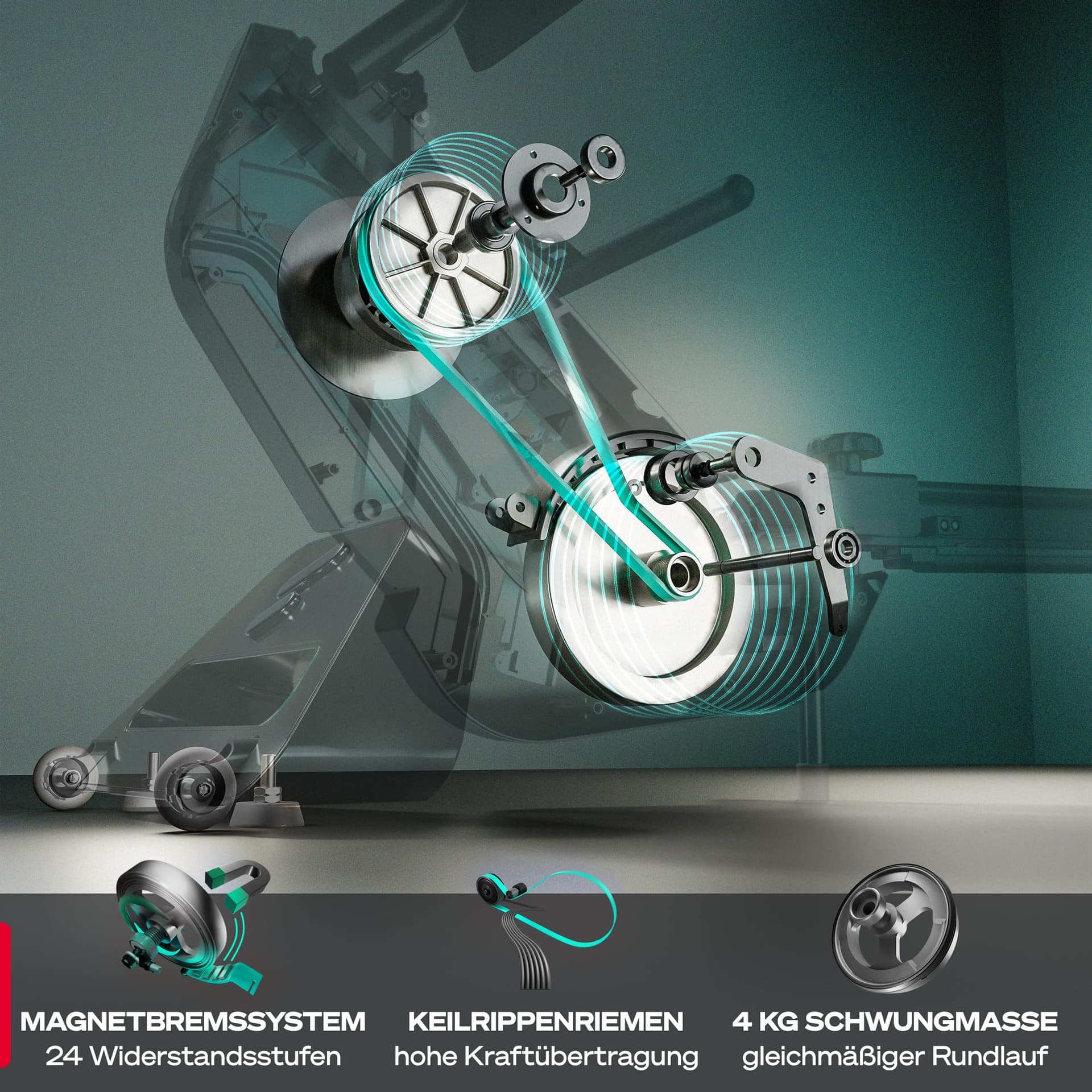 Sportstech Premium Rudergerät für zuhause + 21.5" Touch – Bild 7