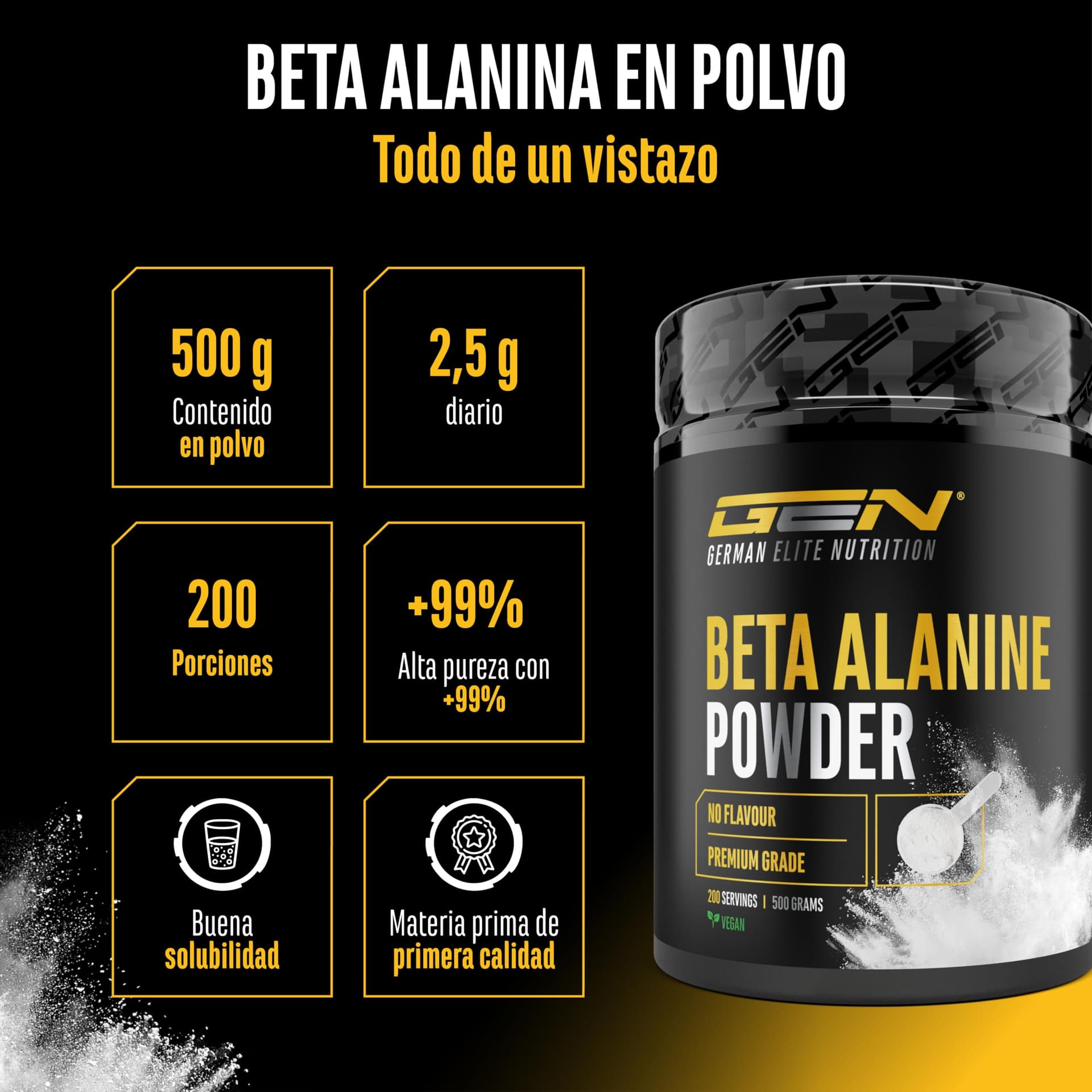 Nutri Beta Alanin Pulver - 500 g – Bild 2