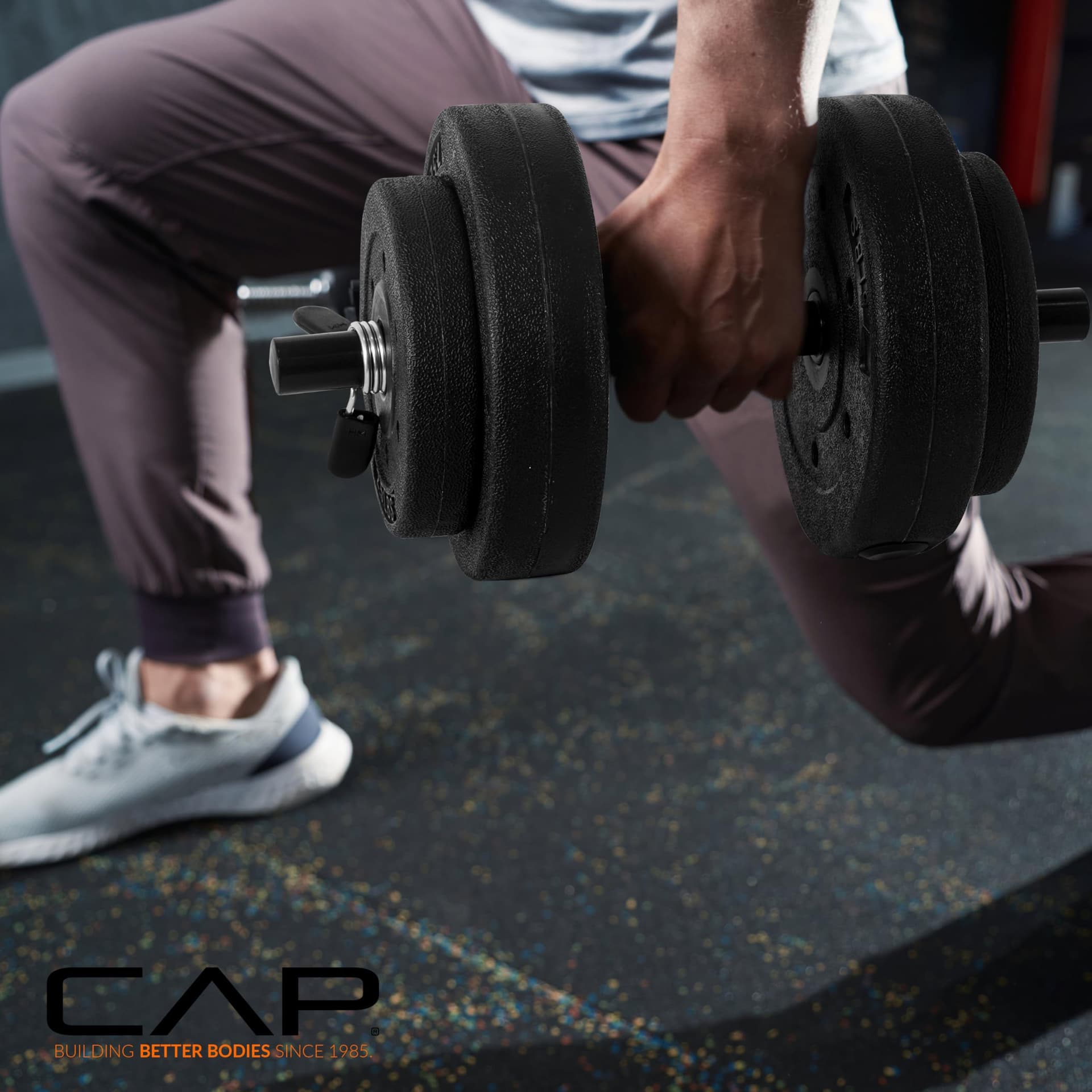 CAP Barbell 40-Pound Adjustable Cement Dumbbell Set – Bild 6