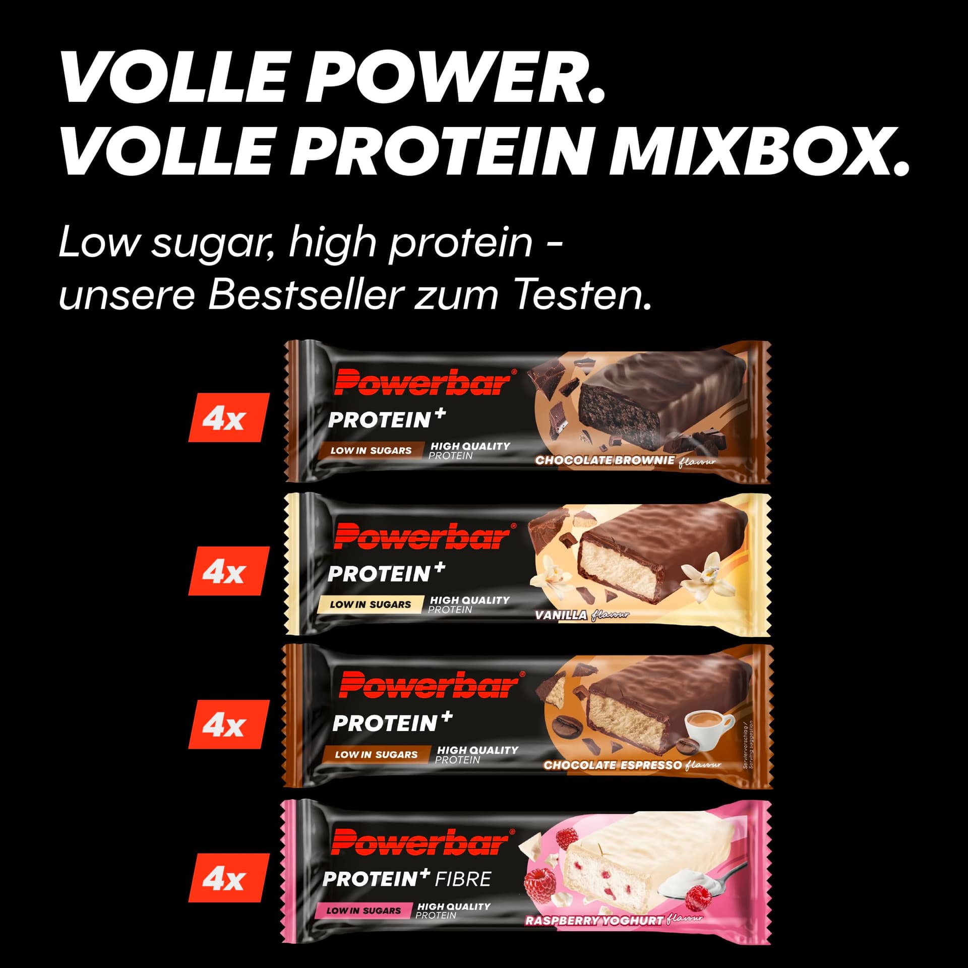Powerbar Protein Plus - Low Sugar Multiflavour Box - 16x35g – Bild 3