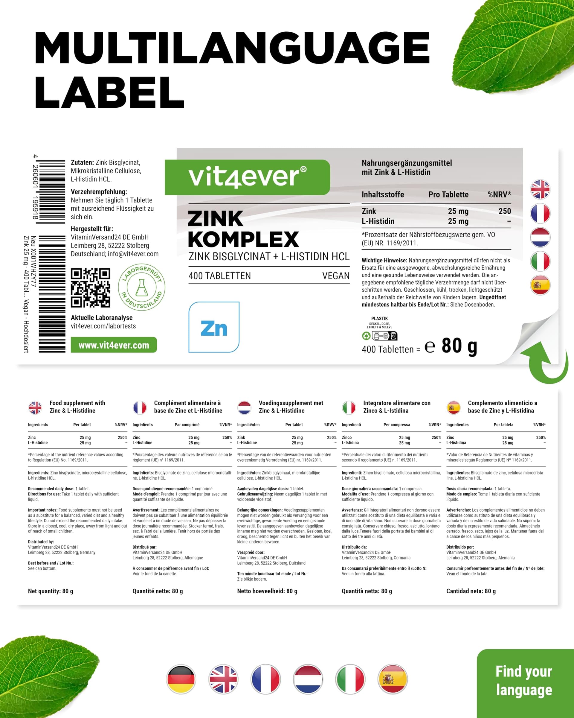 Vit4ever Zinc 25 mg – Bild 7