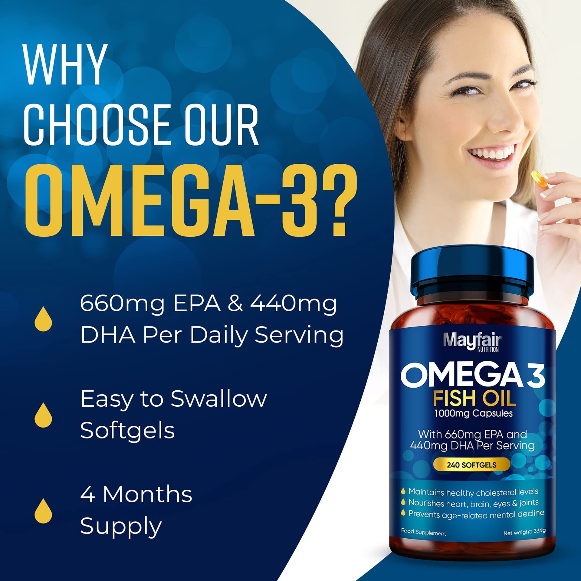 Mayfair Nutrition Omega 3 1000mg – Bild 3