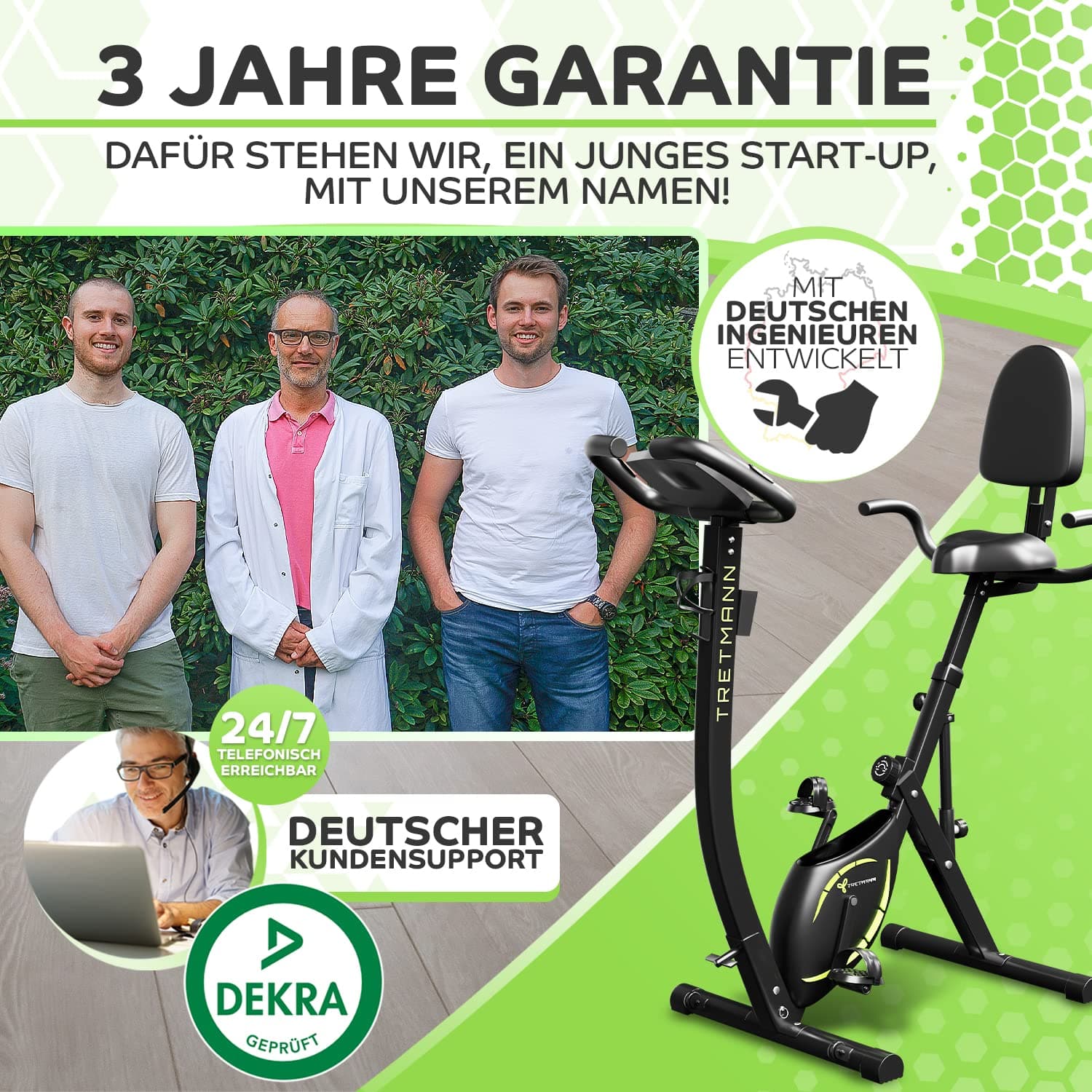 TRETMANN NEU 3in1 Heimtrainer Fahrrad klappbar -extra – Bild 7