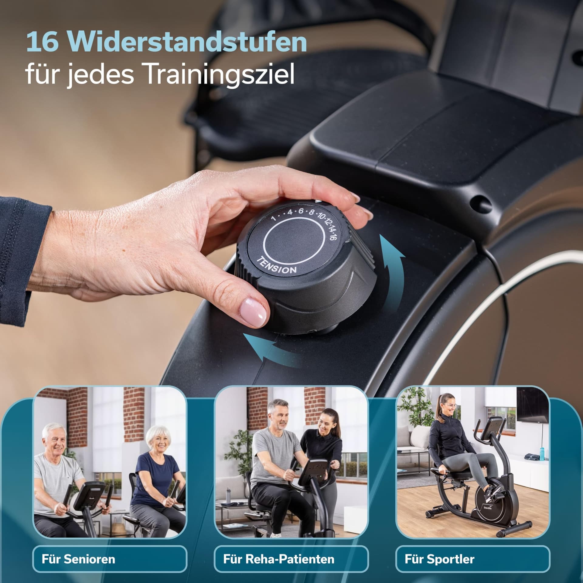 Skandika Liege-Ergometer Cykling P8-H Comfort – Bild 3