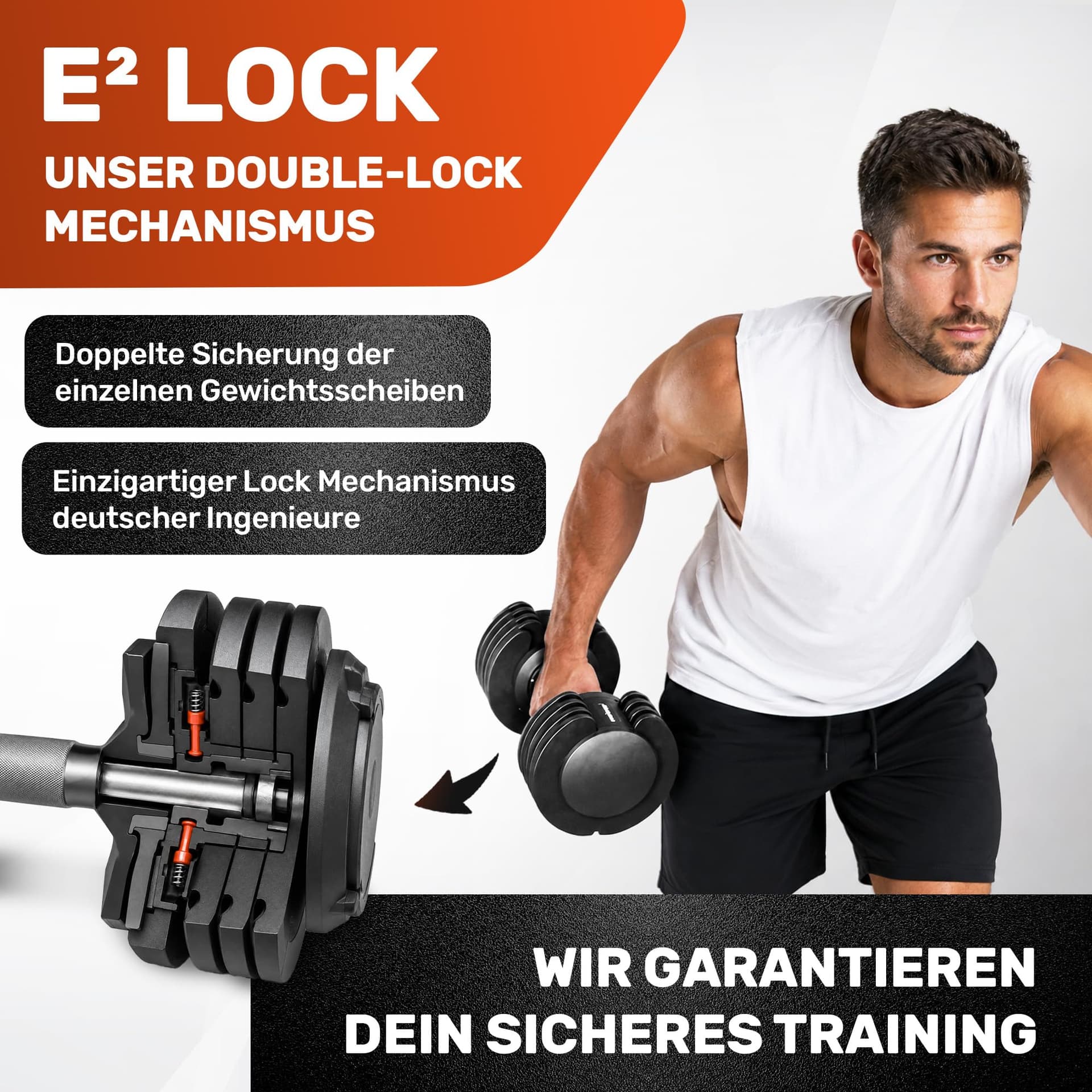 Verstellbare Kurzhantel Set 2x12kg – Bild 5