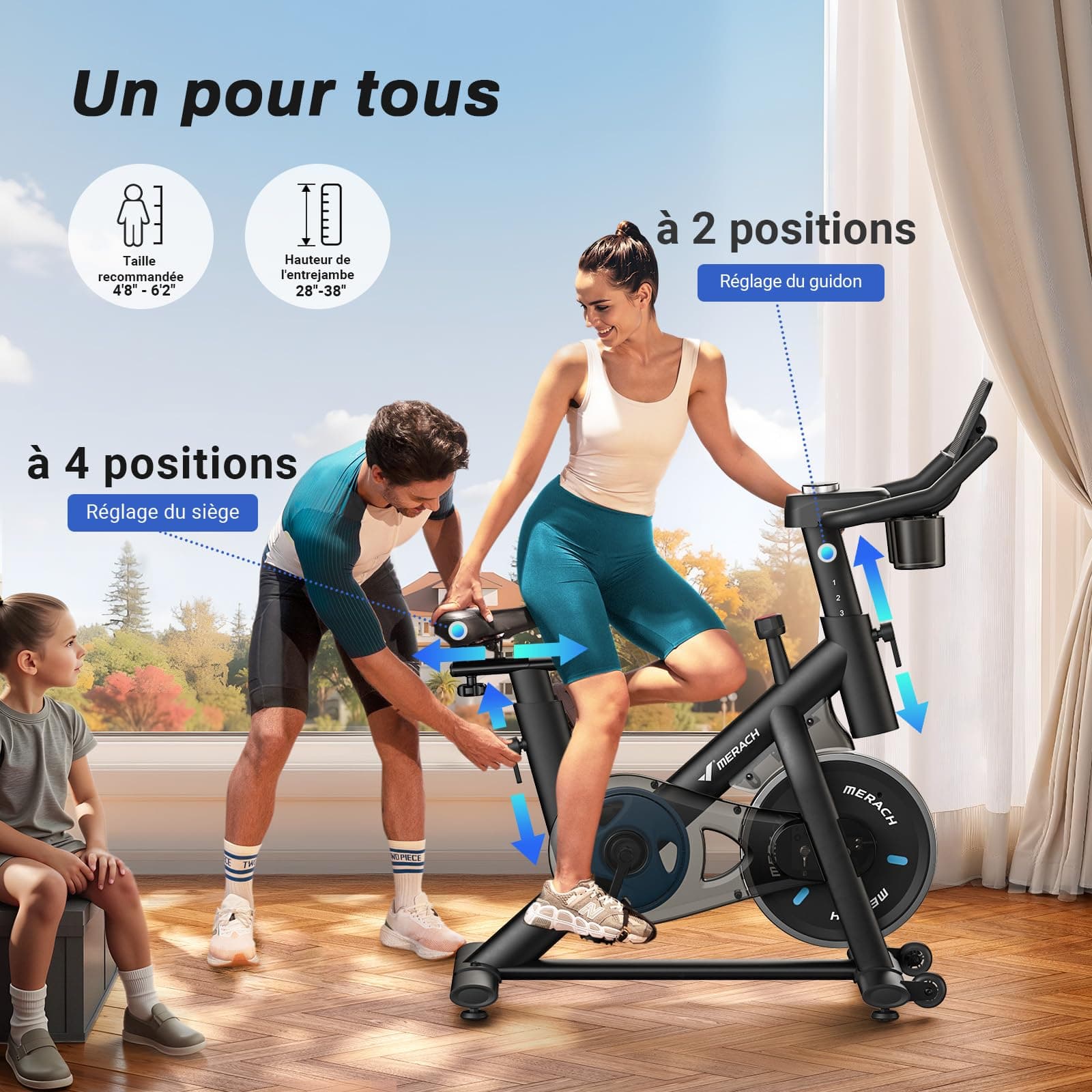 MERACH Heimtrainer Fahrrad – Bild 6