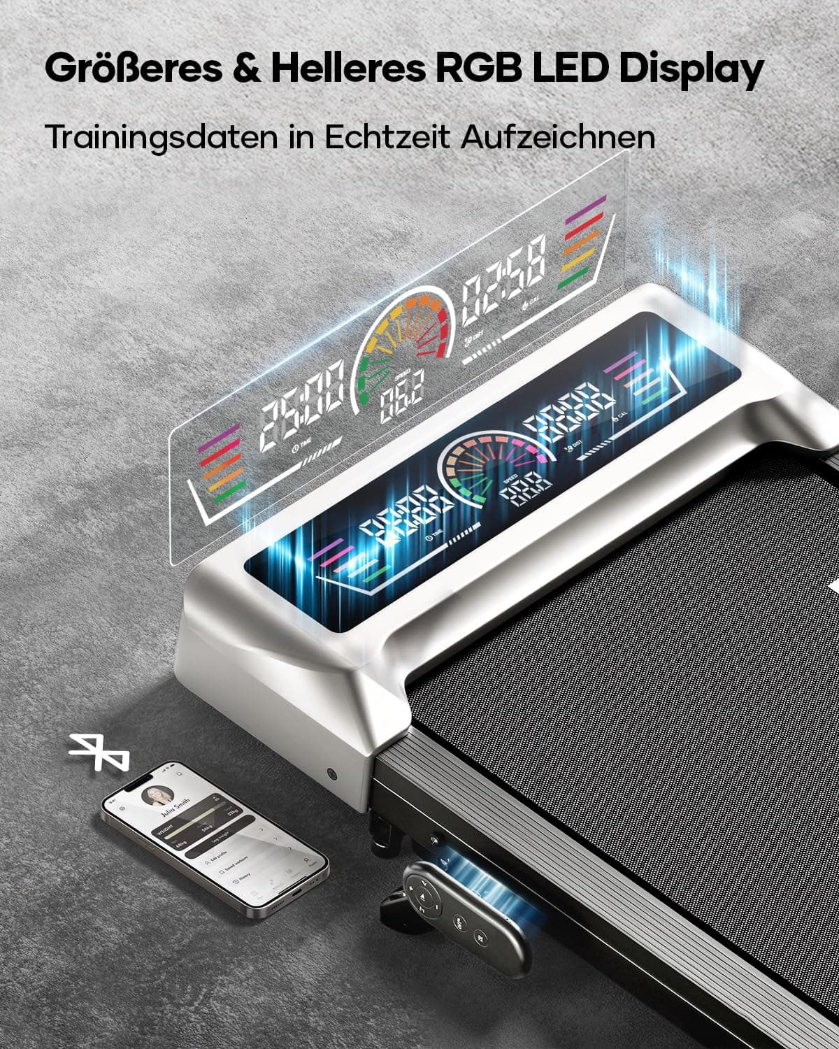 Toputure Laufband für Zuhause mit 10% Neigung – Bild 4