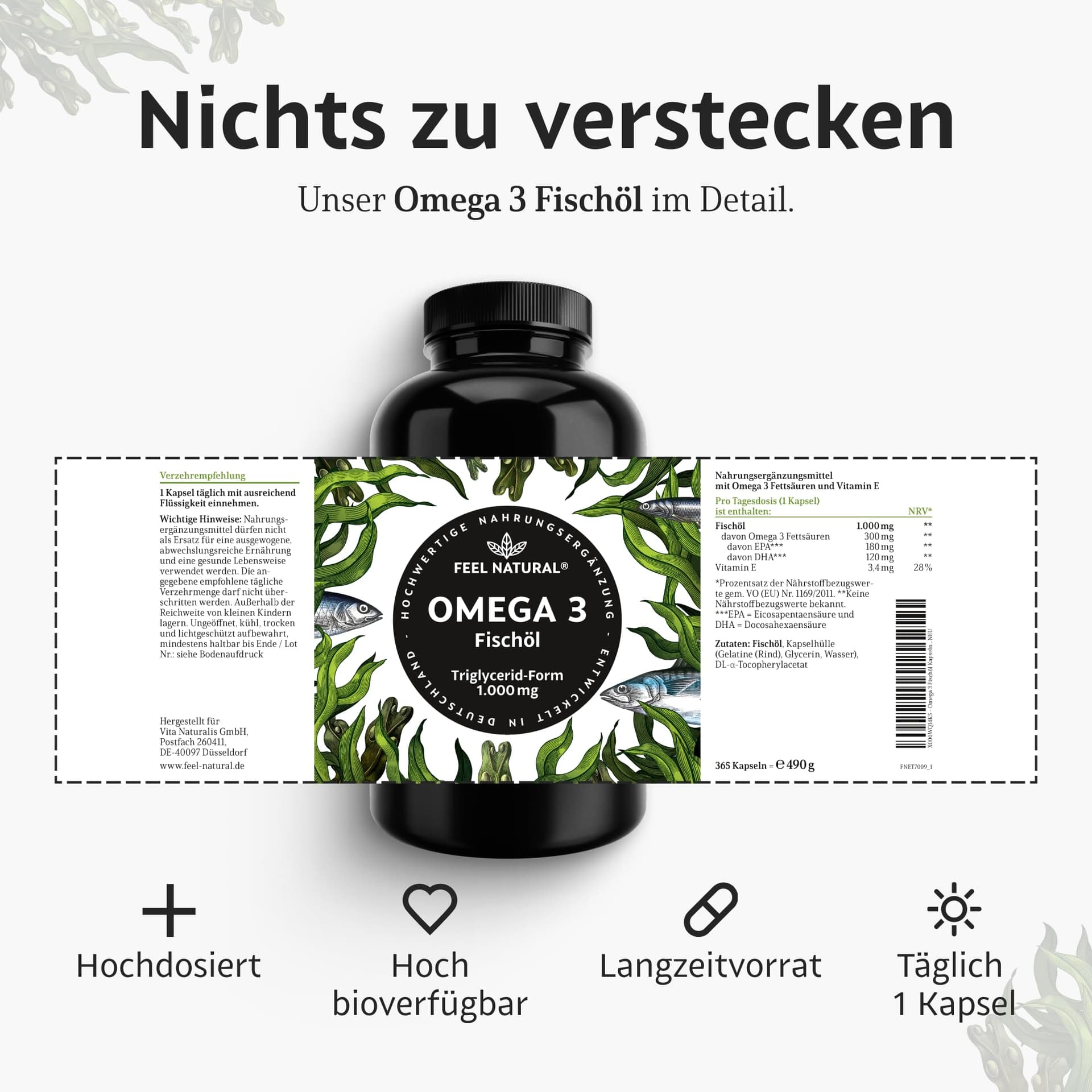 Feel Natural Omega 3 Kapseln – Bild 5