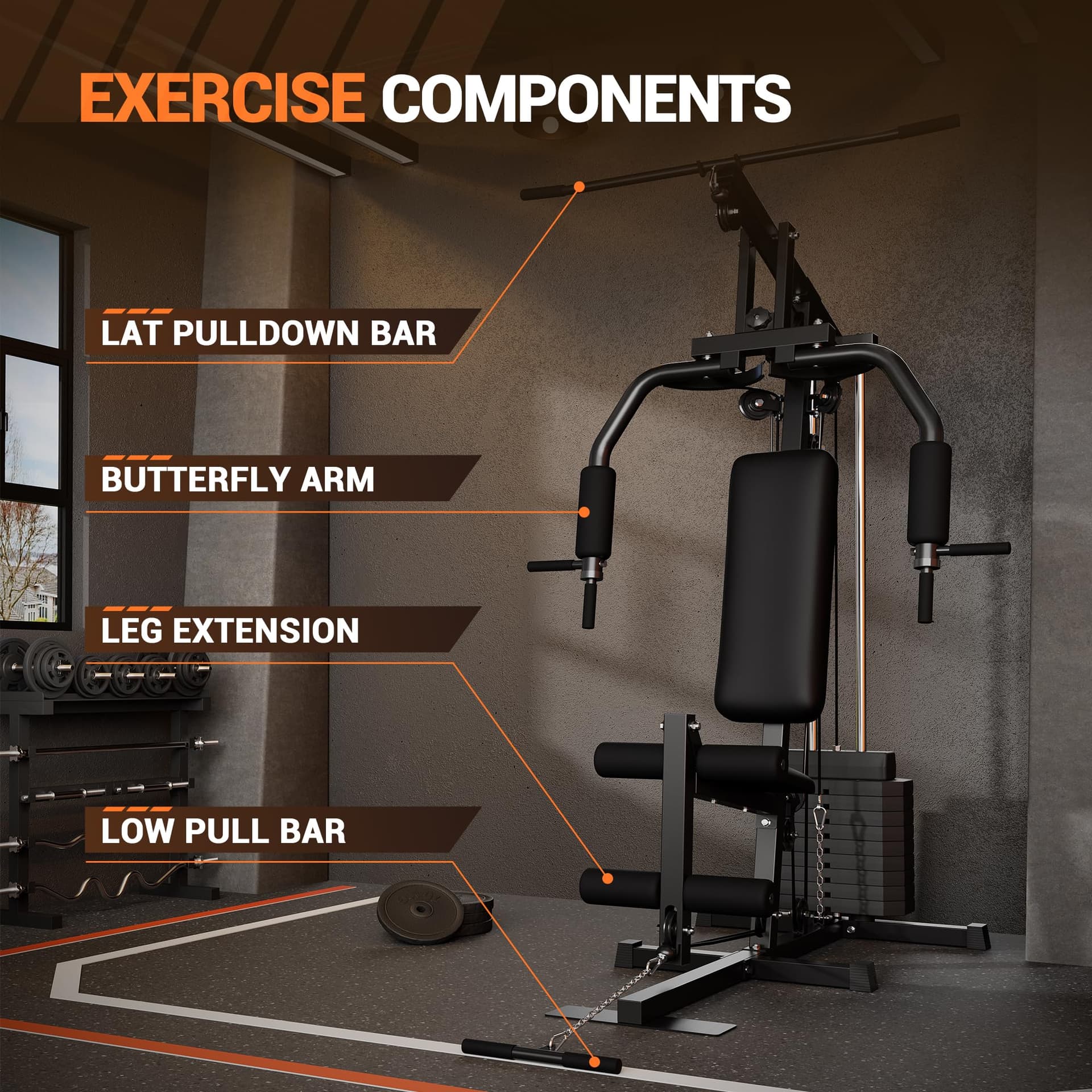 EliteEdge Home Gym Equipment, Multifunctional Workout Station with 100LBS – Bild 7