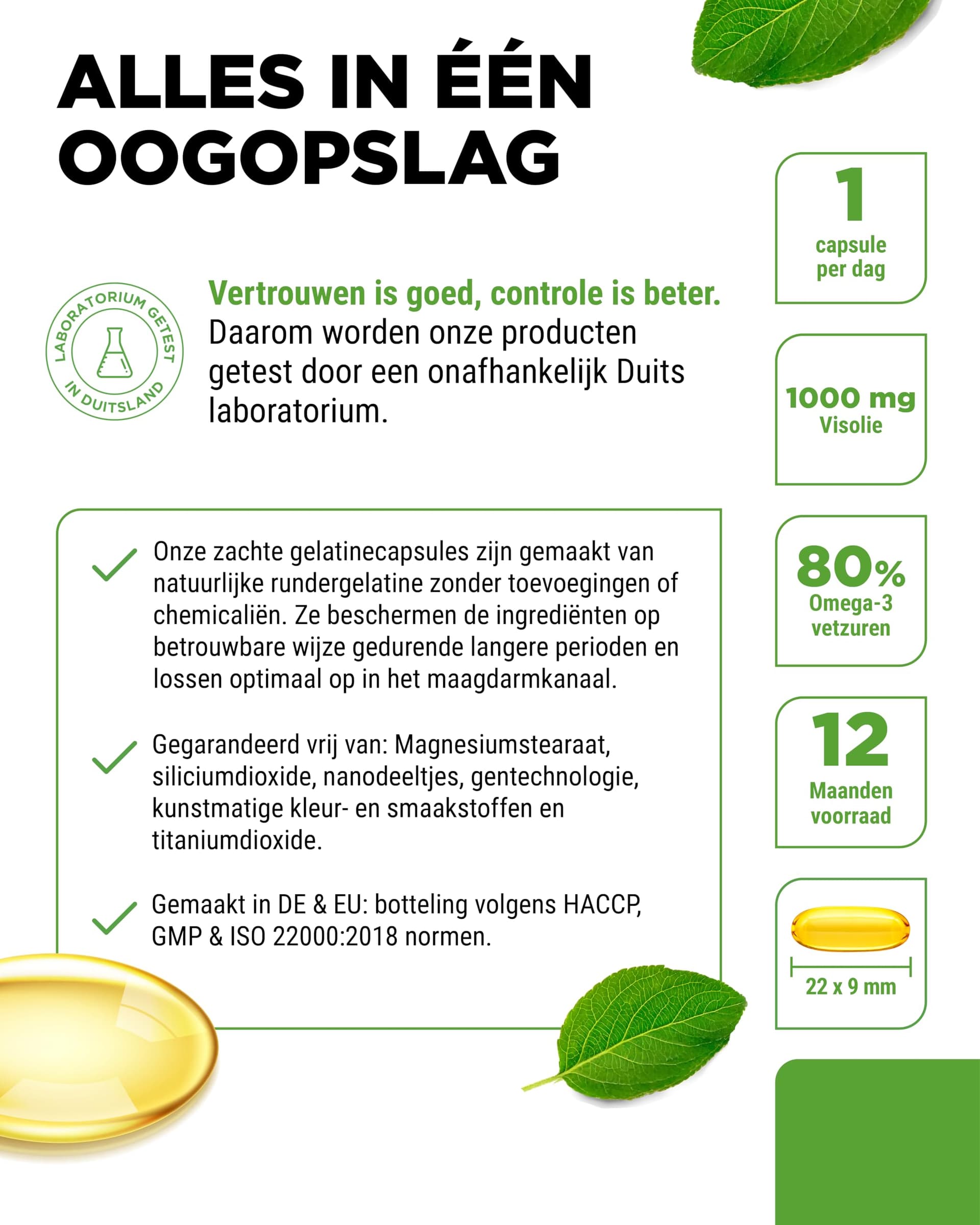Vit4ever Premium Omega 3 met 80% Omega-3-Vetzuren - 365 Capsules – Bild 4