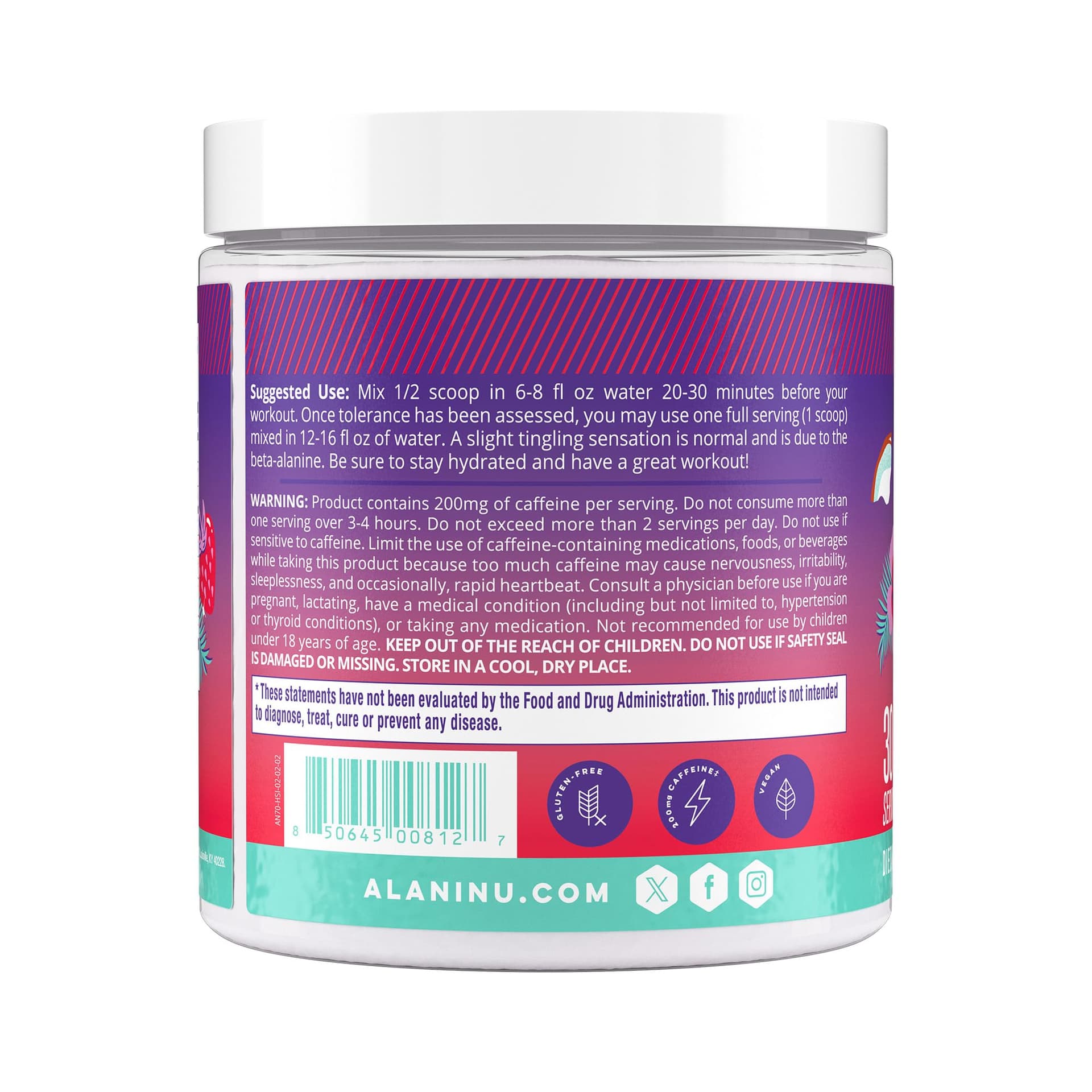 Alani Nu Pre Workout Powder Hawaiian Shaved ICE – Bild 4