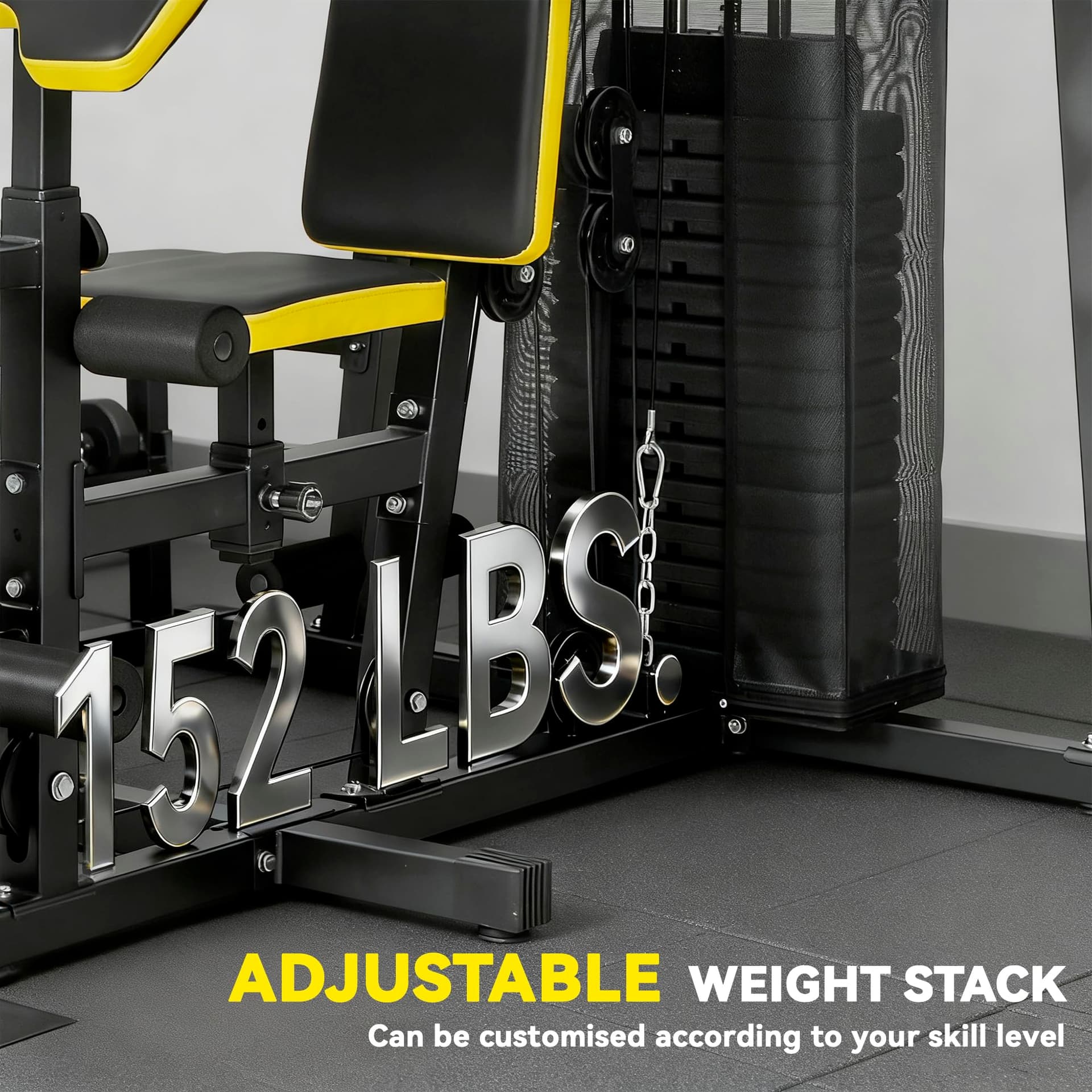 Soozier All-in-One Home Gym Machine System, Multifunctional Weight Machine with 152 lbs – Bild 5