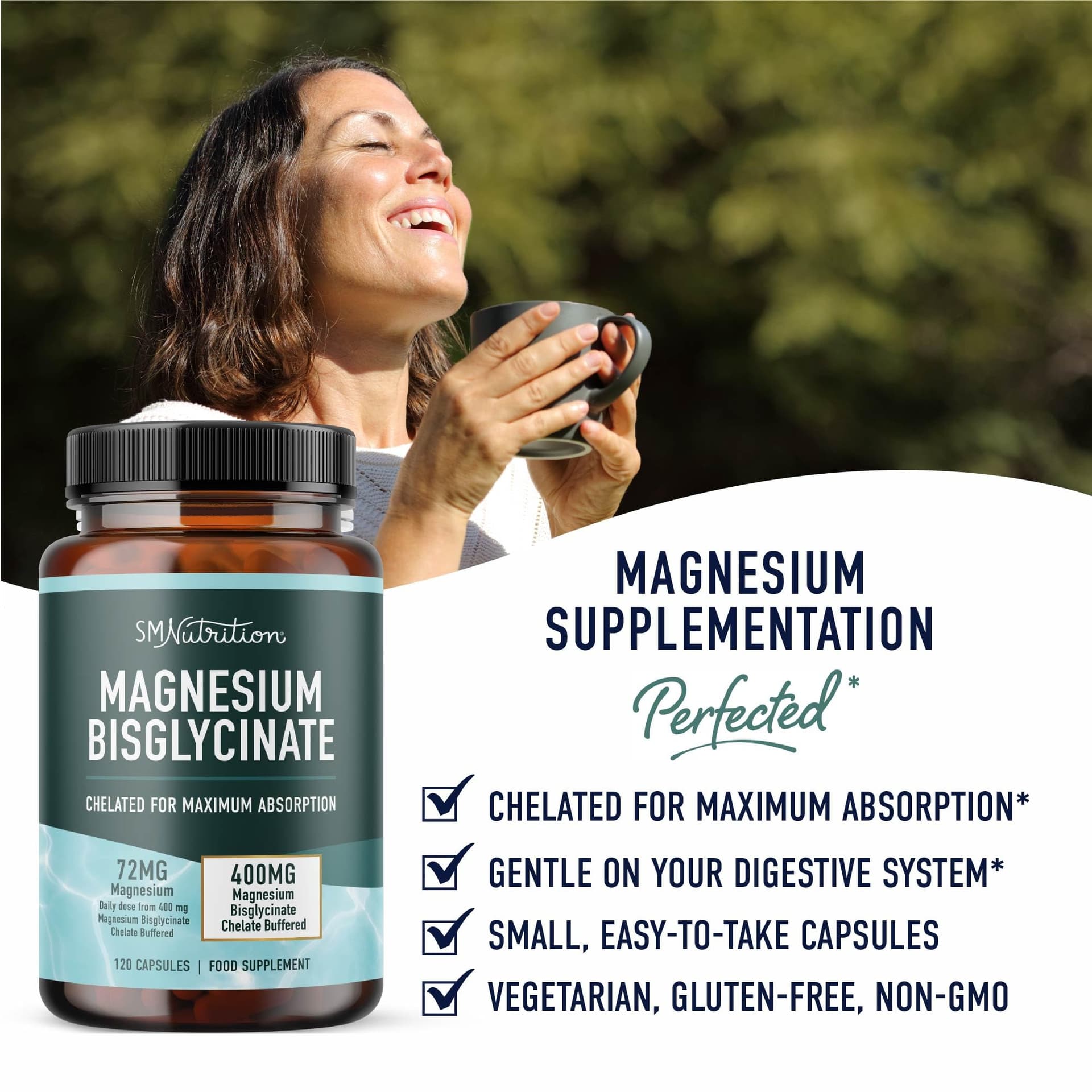 SMNutrition Magnesium Bisglycinate 400mg – Bild 2