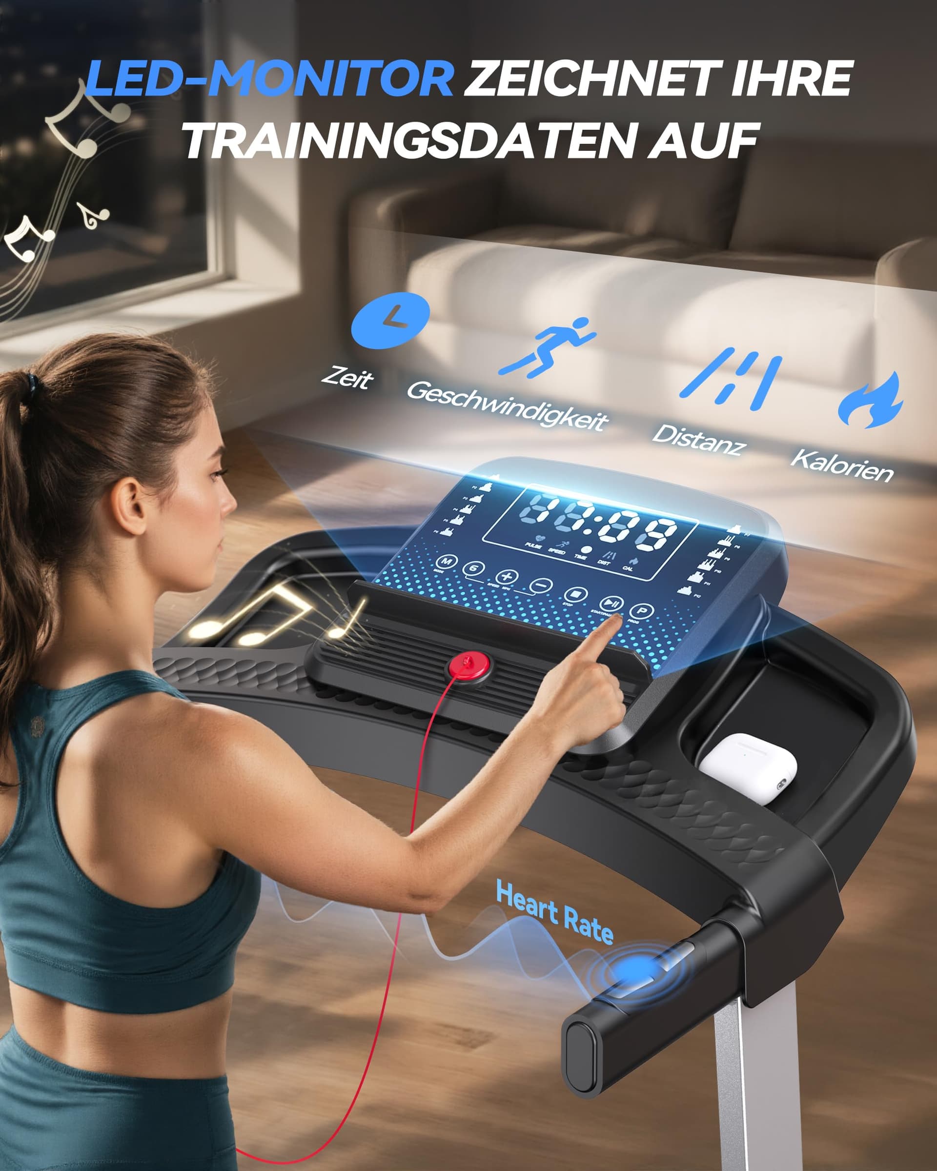 Cardirun Laufband für Zuhause Klappbar – Bild 5