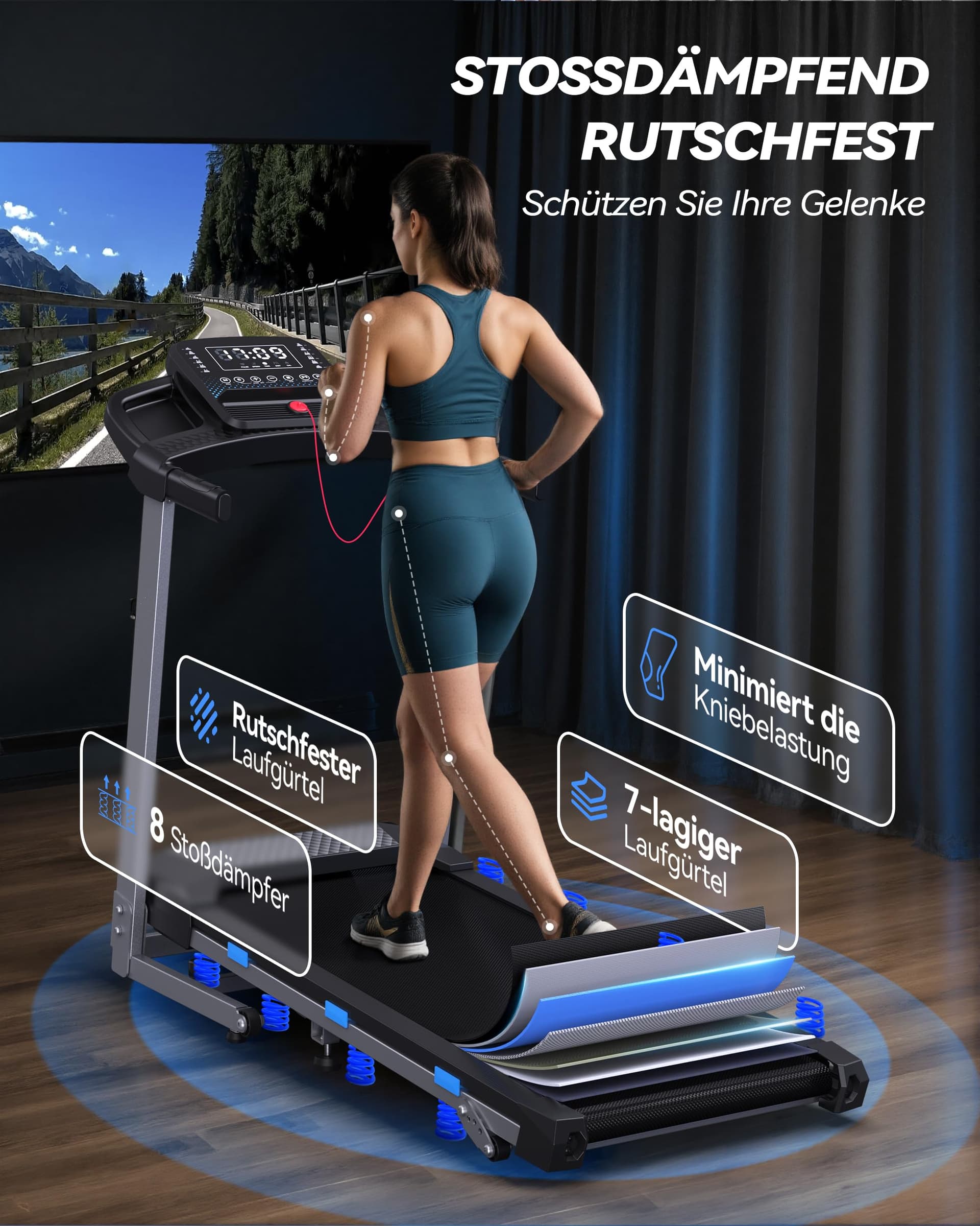 Cardirun Laufband für Zuhause Klappbar – Bild 7