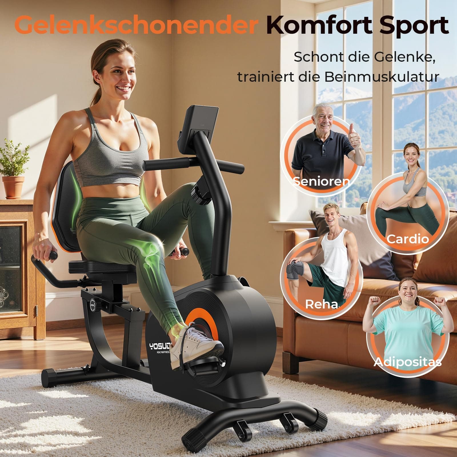 YOSUDA Liegeergometer Testsieger – Bild 2
