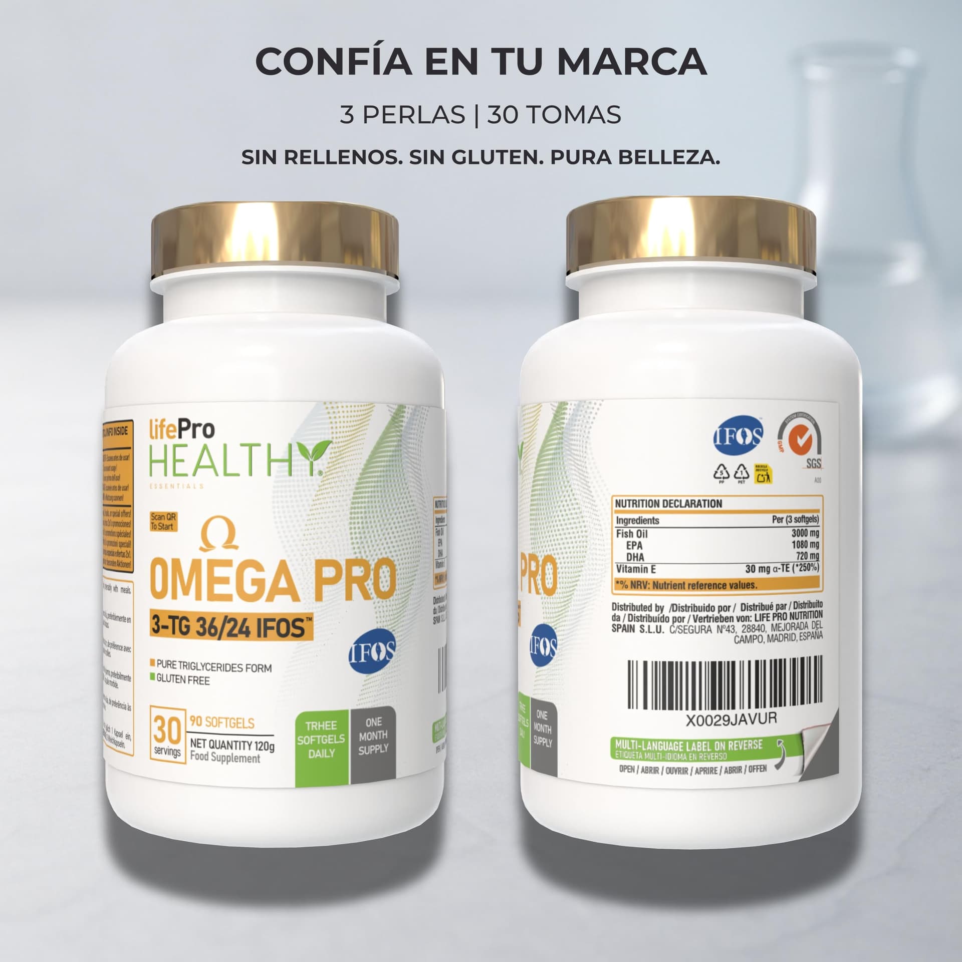 LP HEALTHY ESSENTIALS Omega 3 IFOS Capsulas 3000mg – Bild 8