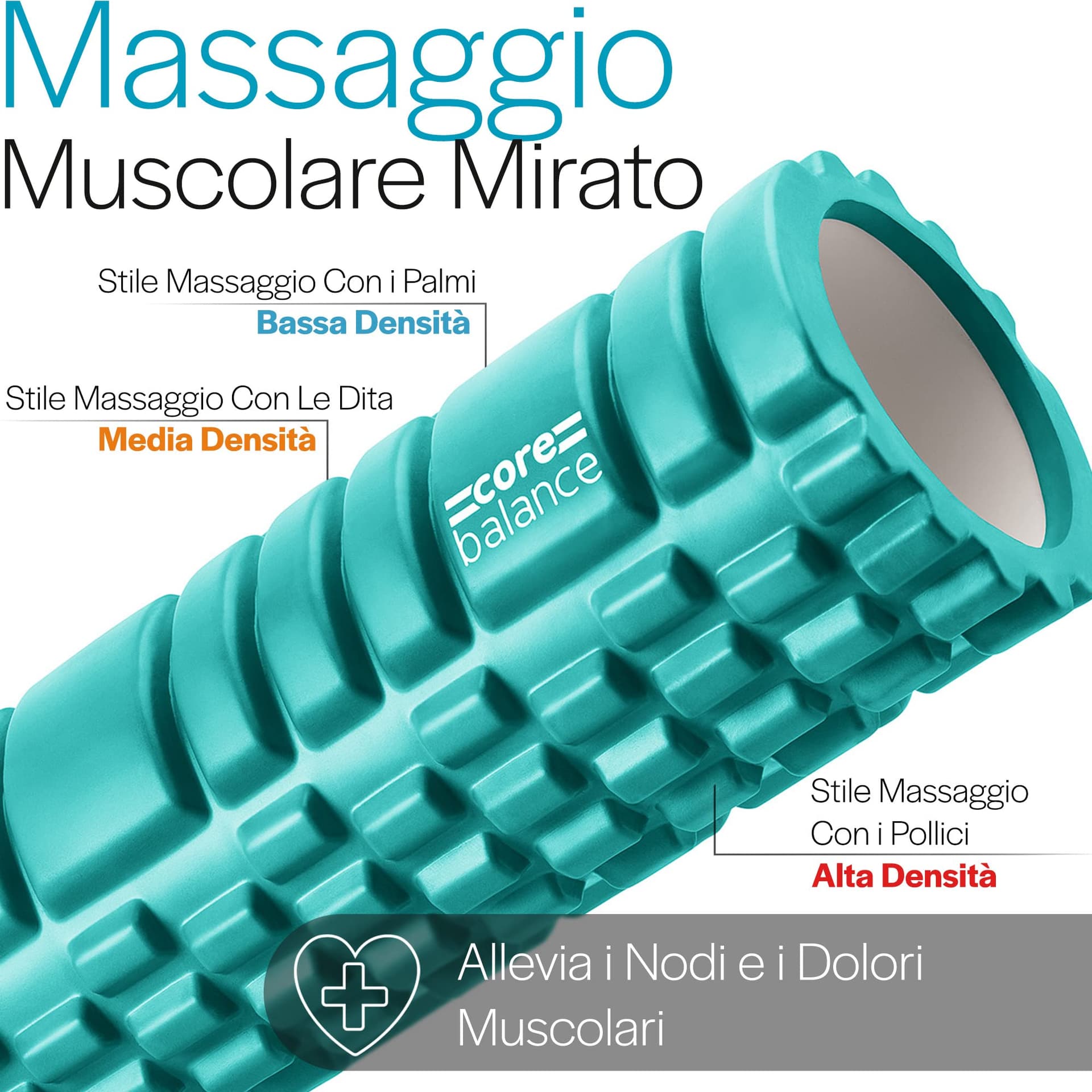 Core Balance Foam Roller for Deep Tissue Muscle Massage – Bild 2