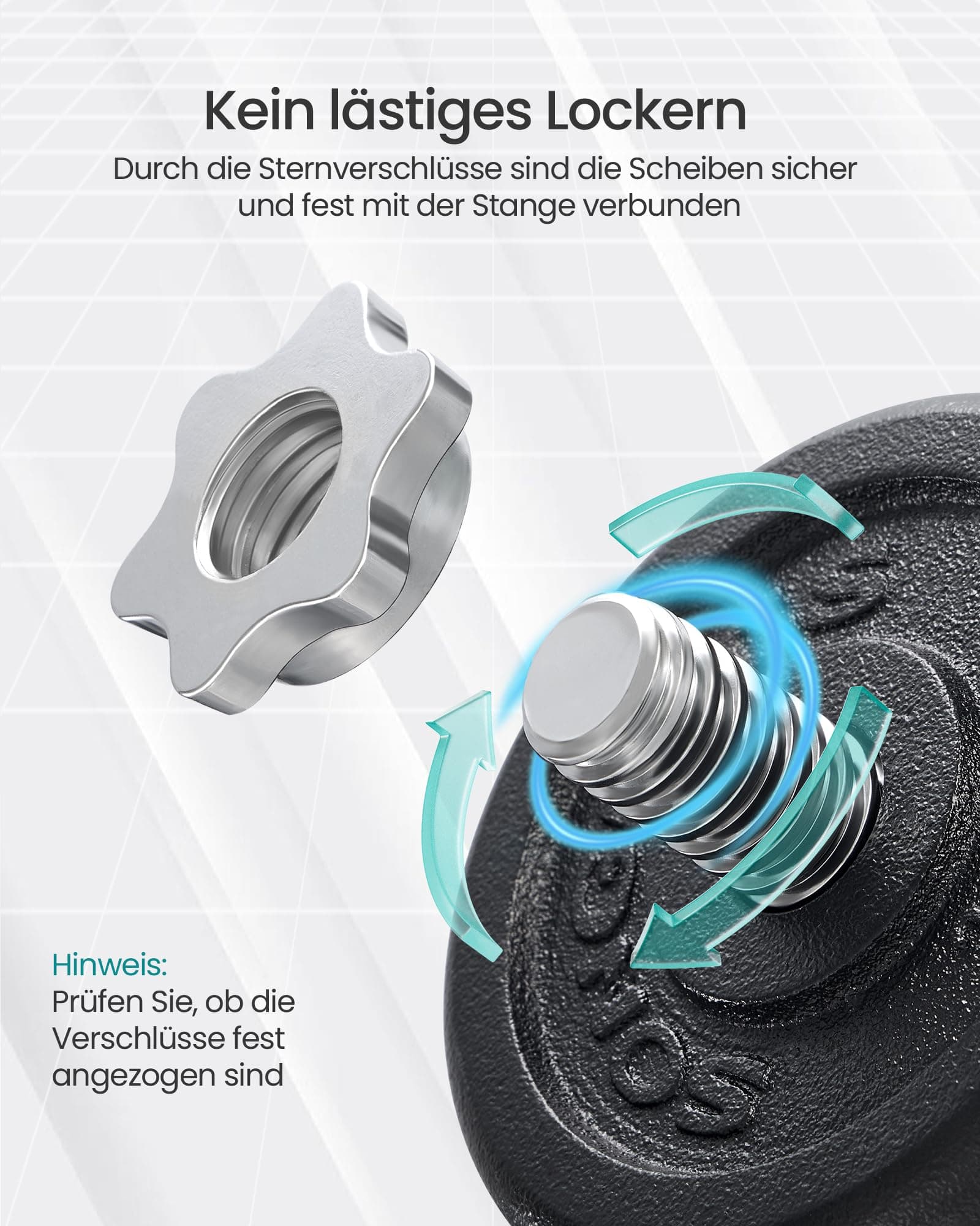 SONGMICS Halterset, Gietijzeren dumbbells, Verstelbare halterset, 30 kg – Bild 4