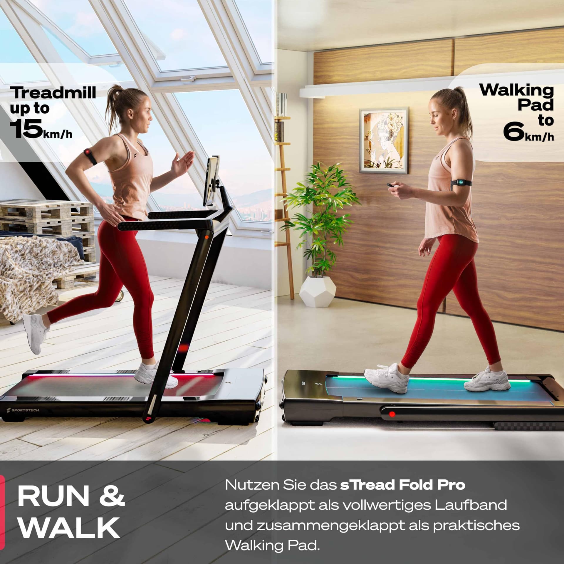Sportstech Laufband klappbar mit 11% Steigung – Bild 2