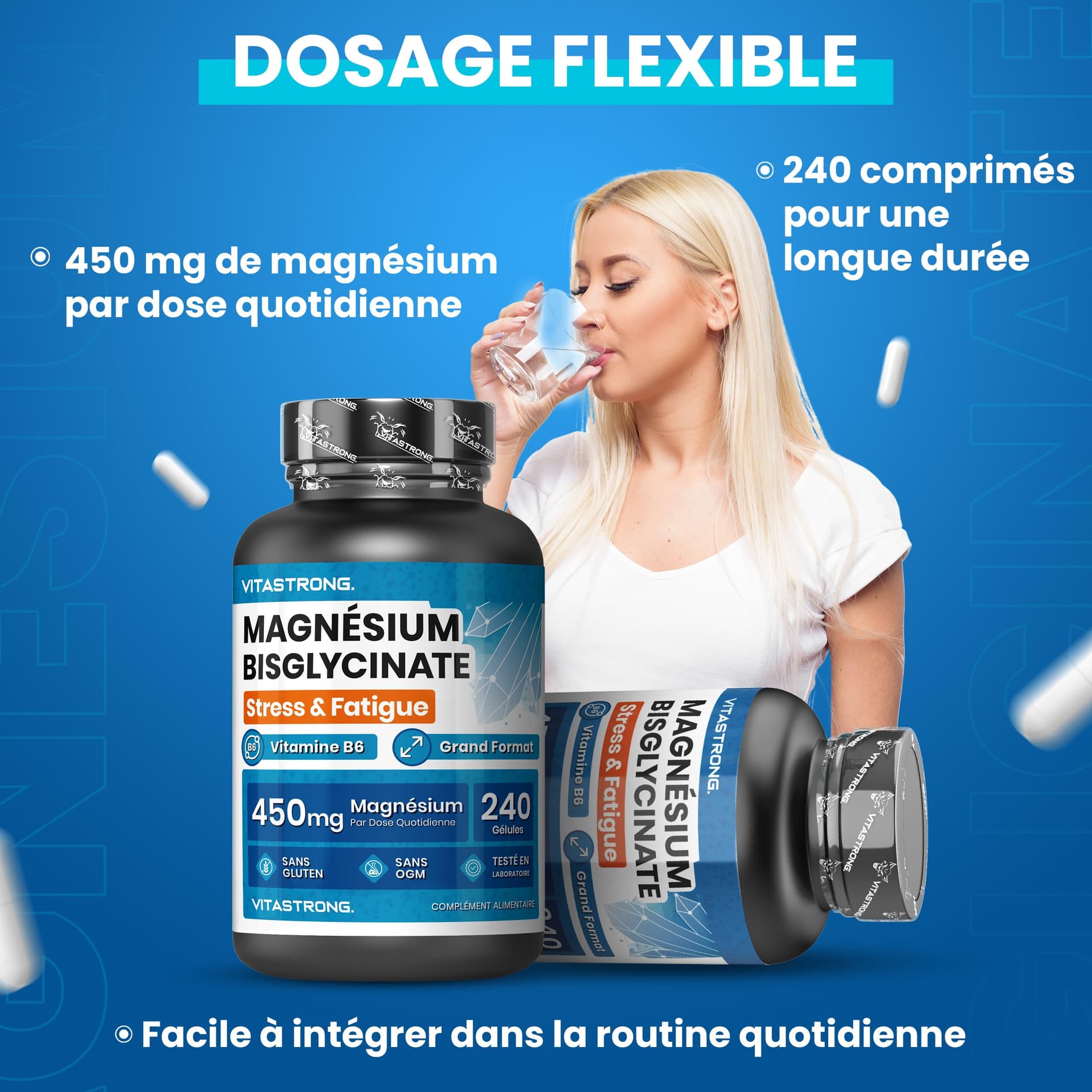 Vitastrong. Vitastrong Magnésium Bisglycinate 3750mg – Bild 6