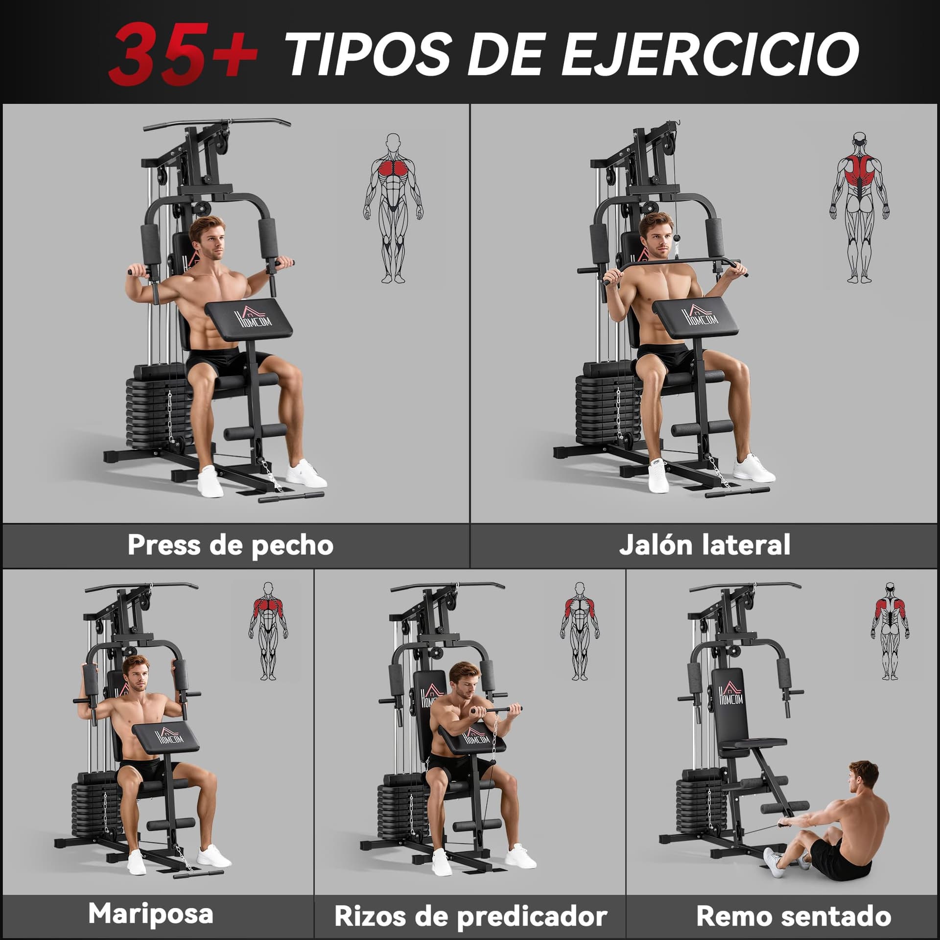 HOMCOM Multiestación Musculación – Bild 3
